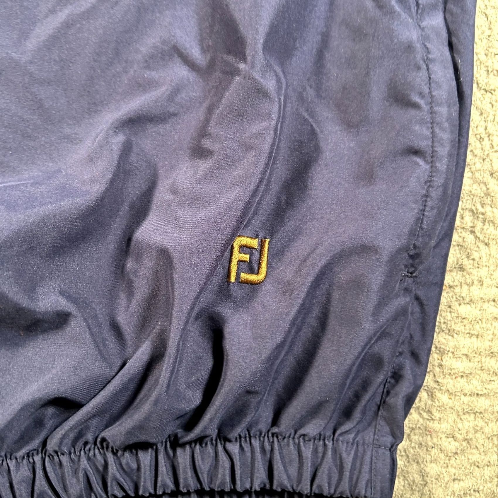 Footjoy FootJoy Jacket Men L Windbreaker Navy Blue V-Neck Pullover Long Sleeve Breathable Logo Solid Casual Winter Spring Fall Walking Size US L / EU 52-54 / 3 - 4 Thumbnail