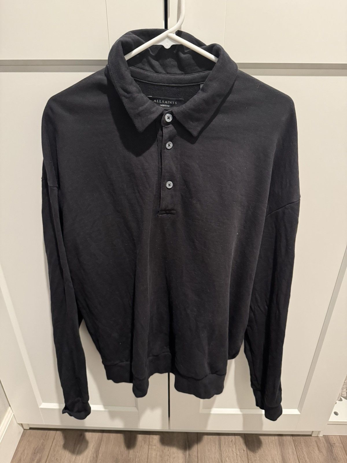 Allsaints Long Sleeve Polo Size US M / EU 48-50 / 2 - 1 Thumbnail