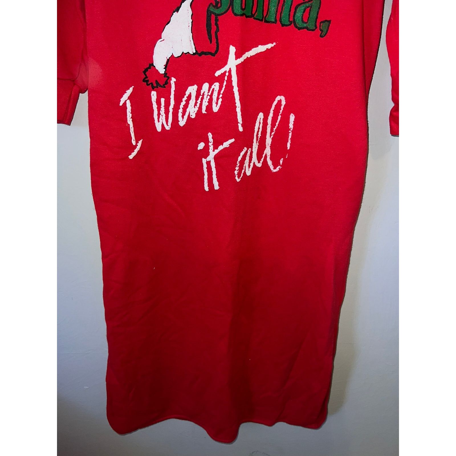 Vintage Vintage Santa Sleeper Shirt I Want It All Christmas 80s VTG Size US XL / EU 56 / 4 - 6 Thumbnail