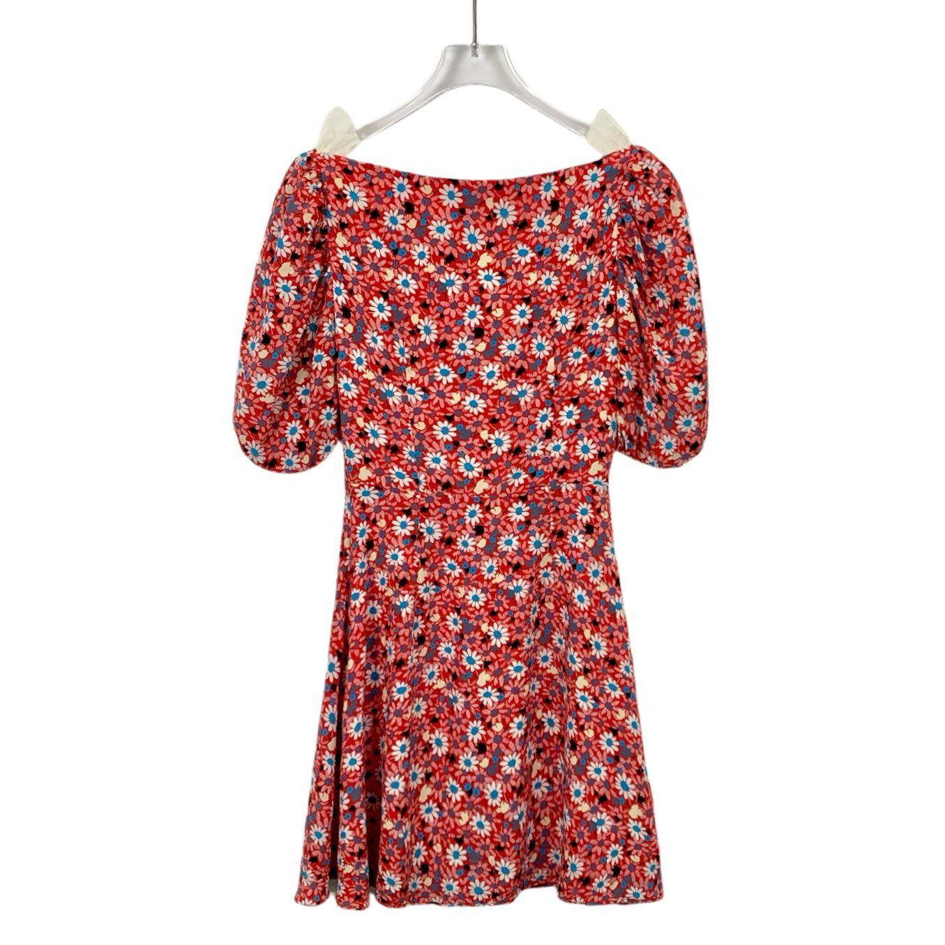 Miu Miu MiuMiu Floral Print V-Neck Short Sleeve Dress (Size 36) Size XS / US 0-2 / IT 36-38 - 11 Thumbnail