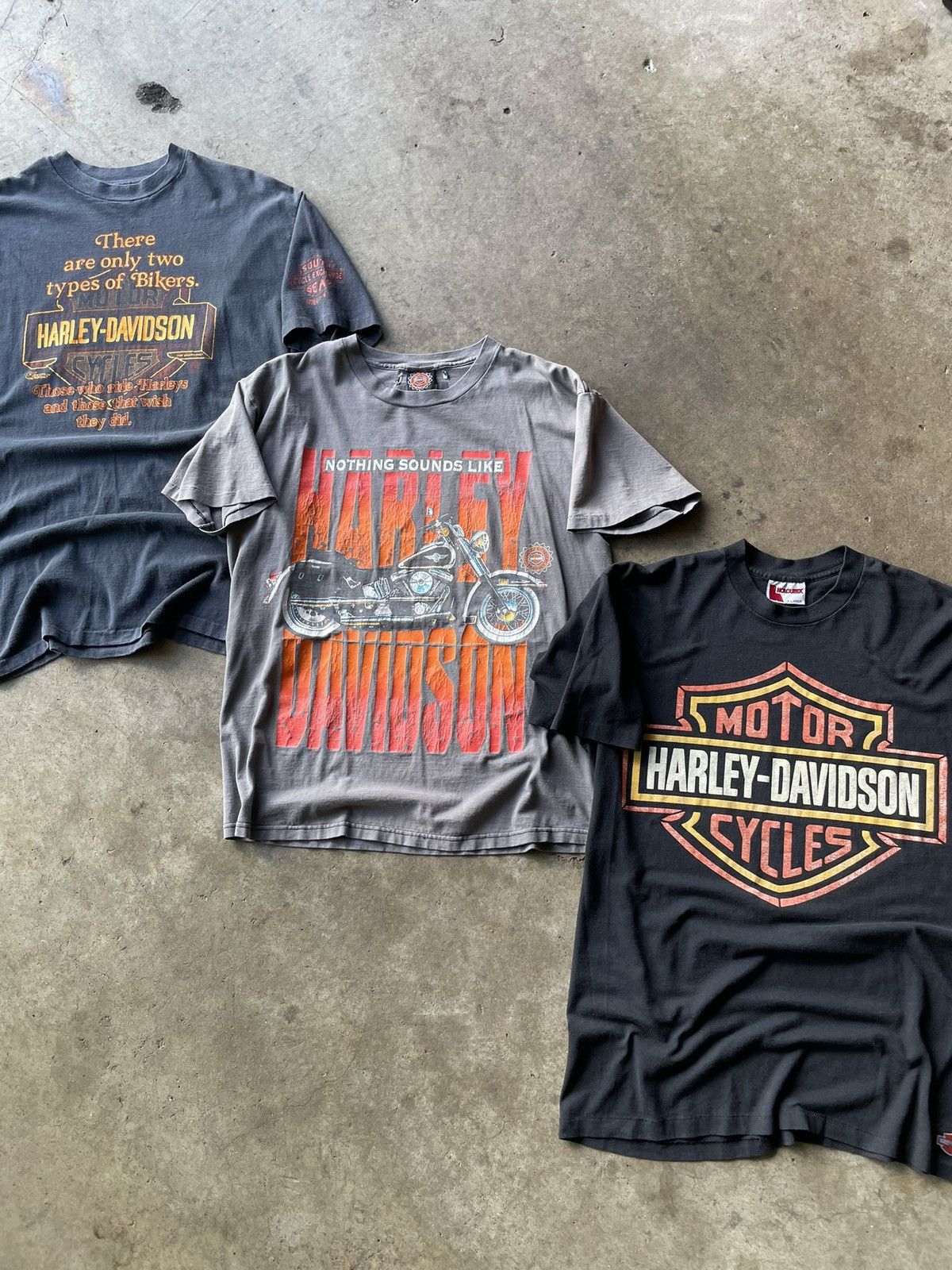 Harley Davidson Vintage 90s Harley Davidson Logo 3D Emblem Style Bl T Shirt Size US XL / EU 56 / 4 - 7 Thumbnail