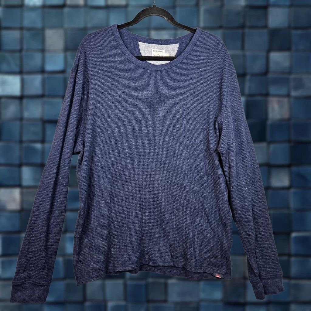 Faherty Faherty Thermal Knitwear Long Sleeve Top Navy Blue XL Crew Neck Men Size US XL / EU 56 / 4 - 1 Thumbnail