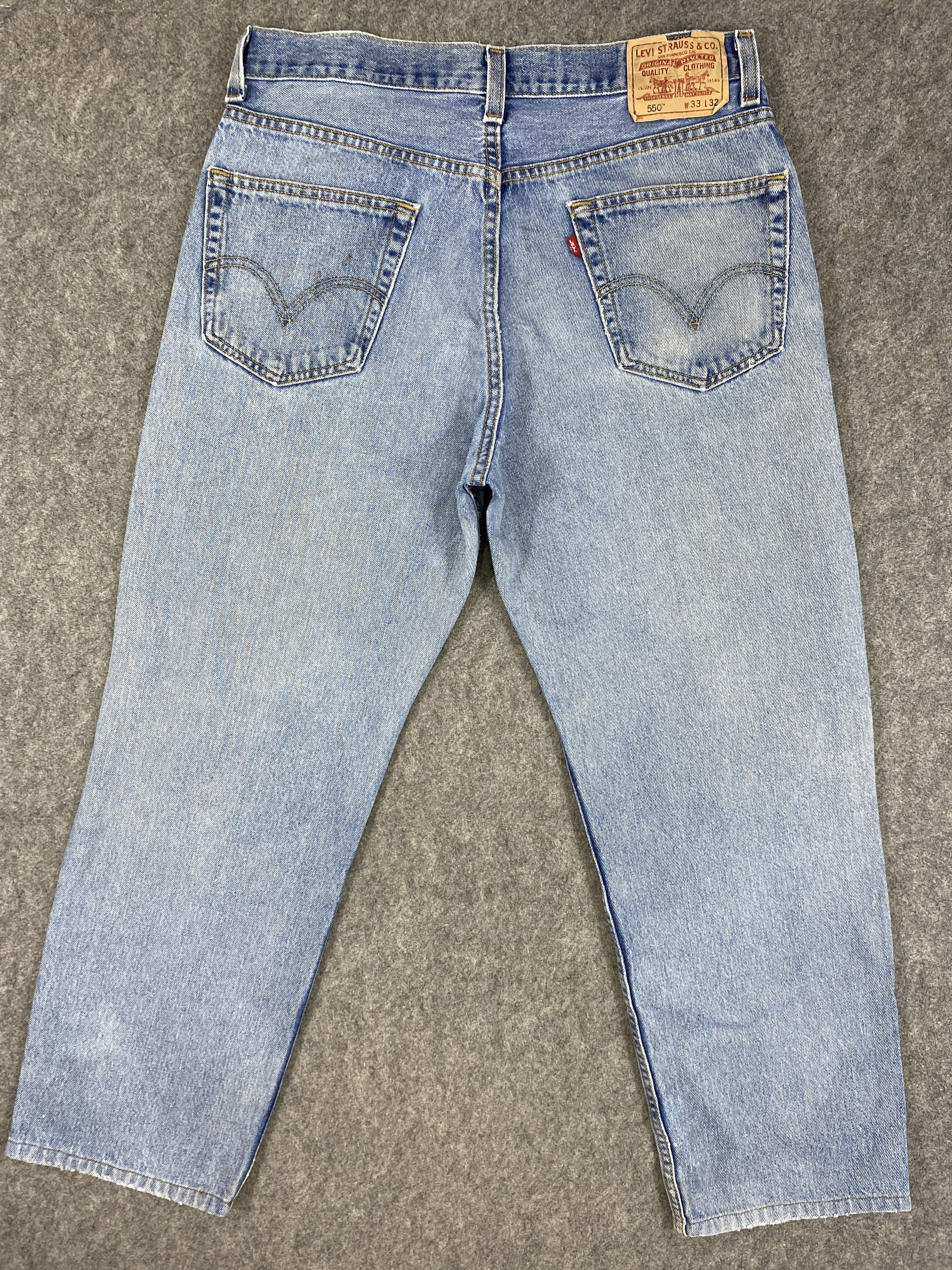 Levi's Blue Wash Vintage Levi's 550 Jeans 33x28.5 Denim -JN2169 Size US 33 - 4 Thumbnail
