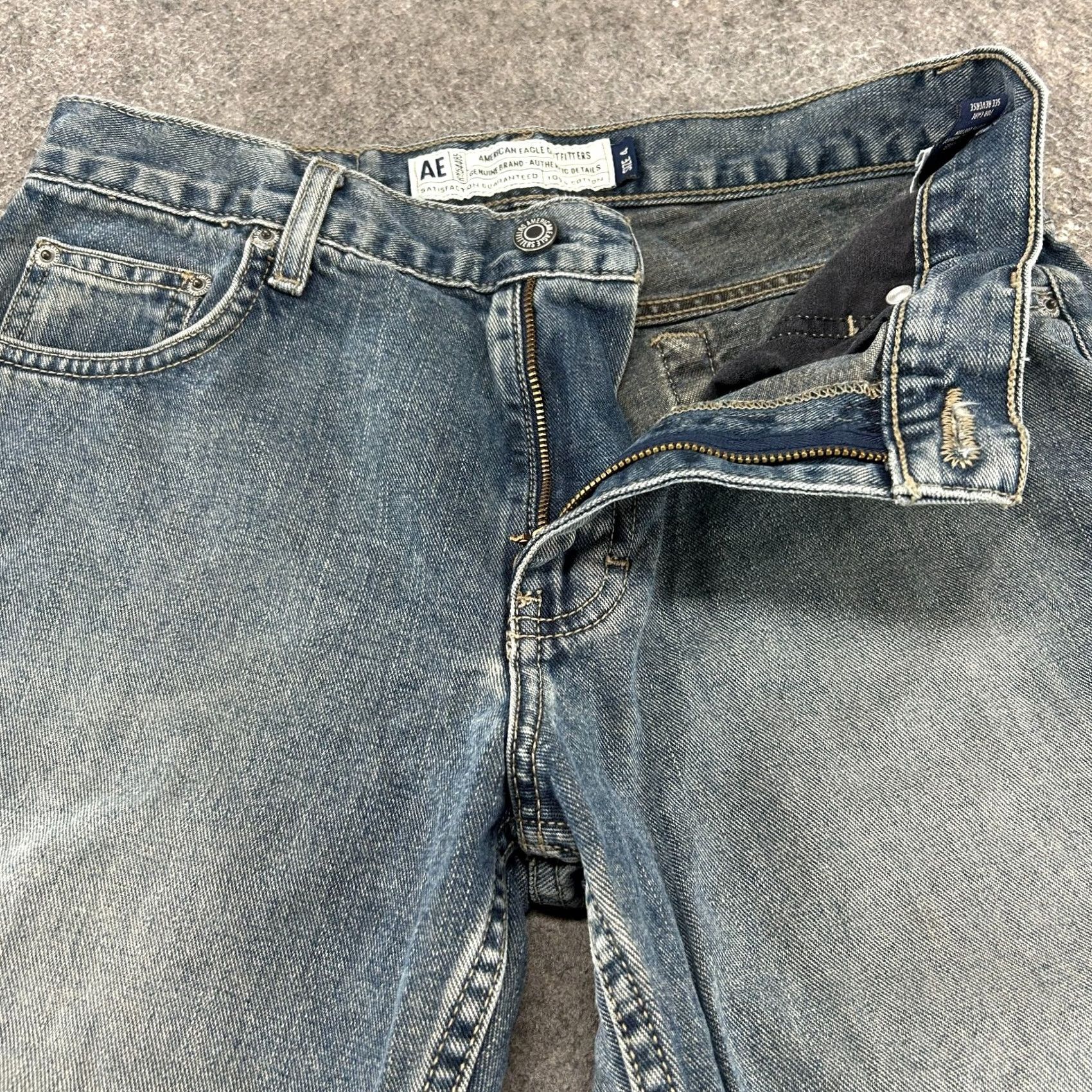 American Eagle Outfitters VINTAGE American Eagle Outfitters Jeans Womens 4 Flare Bootcut Denim Cotton 5-Pocket Zipper Button Logo 90s Retro Size 27" / US 4 / IT 40 - 2 Thumbnail
