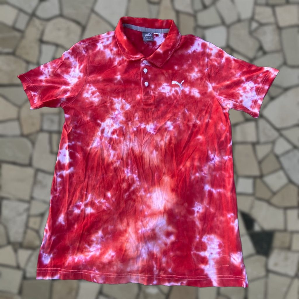 Puma Haight Tie Dye Men's Polo Shirt Size M.
