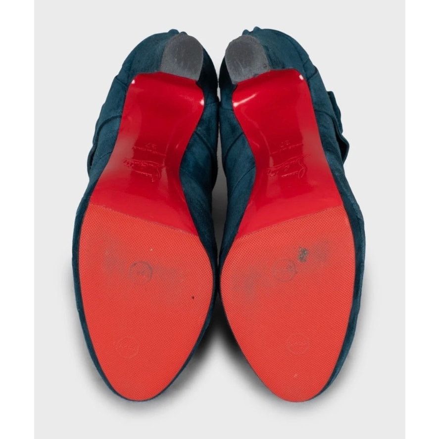 Christian Louboutin Christian Louboutin Light Blue Suede Ankle Boots Size 37 Size US 7 / IT 37 - 5 Thumbnail