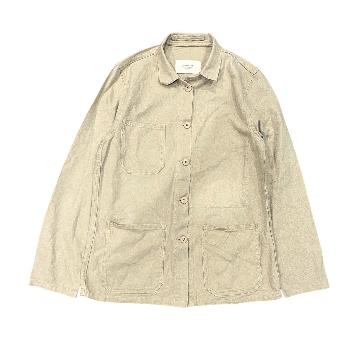 CABANE de ZUCCa × Issey Miyake × Japanese Brand Vintage Zucca Travail by Issey Miyake Chore Jacket Cream Size US M / EU 48-50 / 2 - 1 Thumbnail