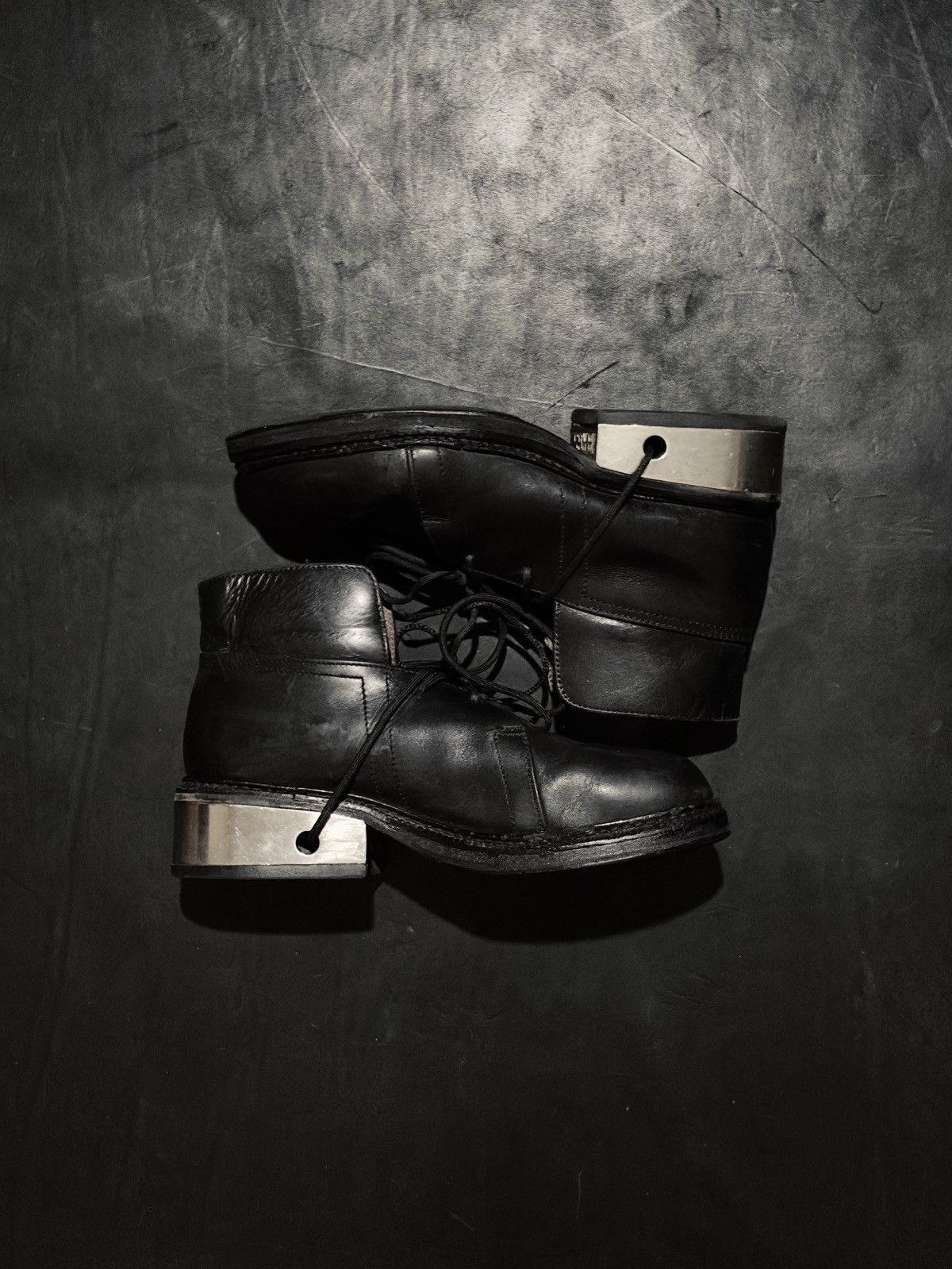 Dirk Bikkembergs Dirk Bikkembergs Black Bungee Boots 1996 Steel