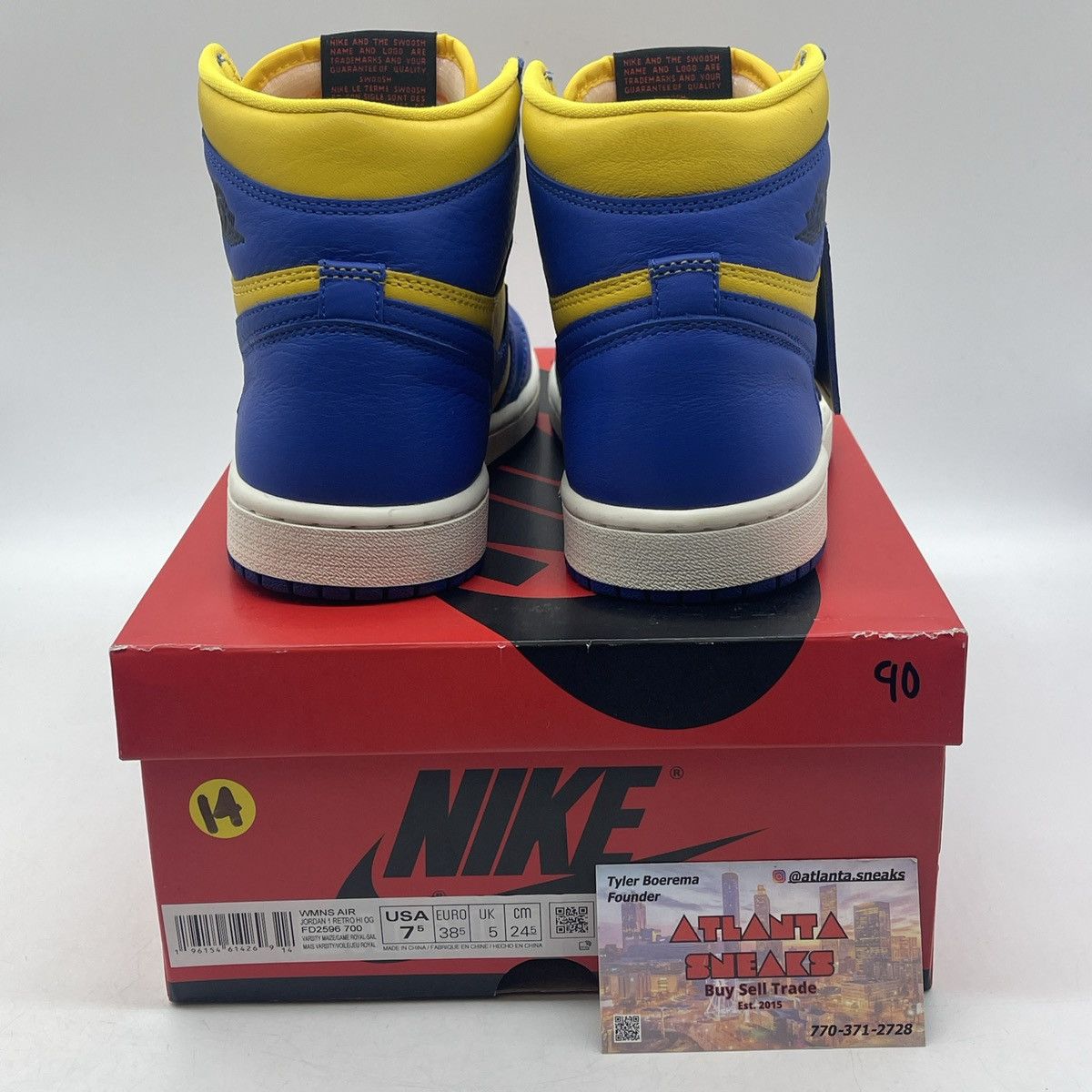 Nike Wmns air Jordan 1 high reverse Laney Size US 7.5 / IT 37.5 - 3 Thumbnail