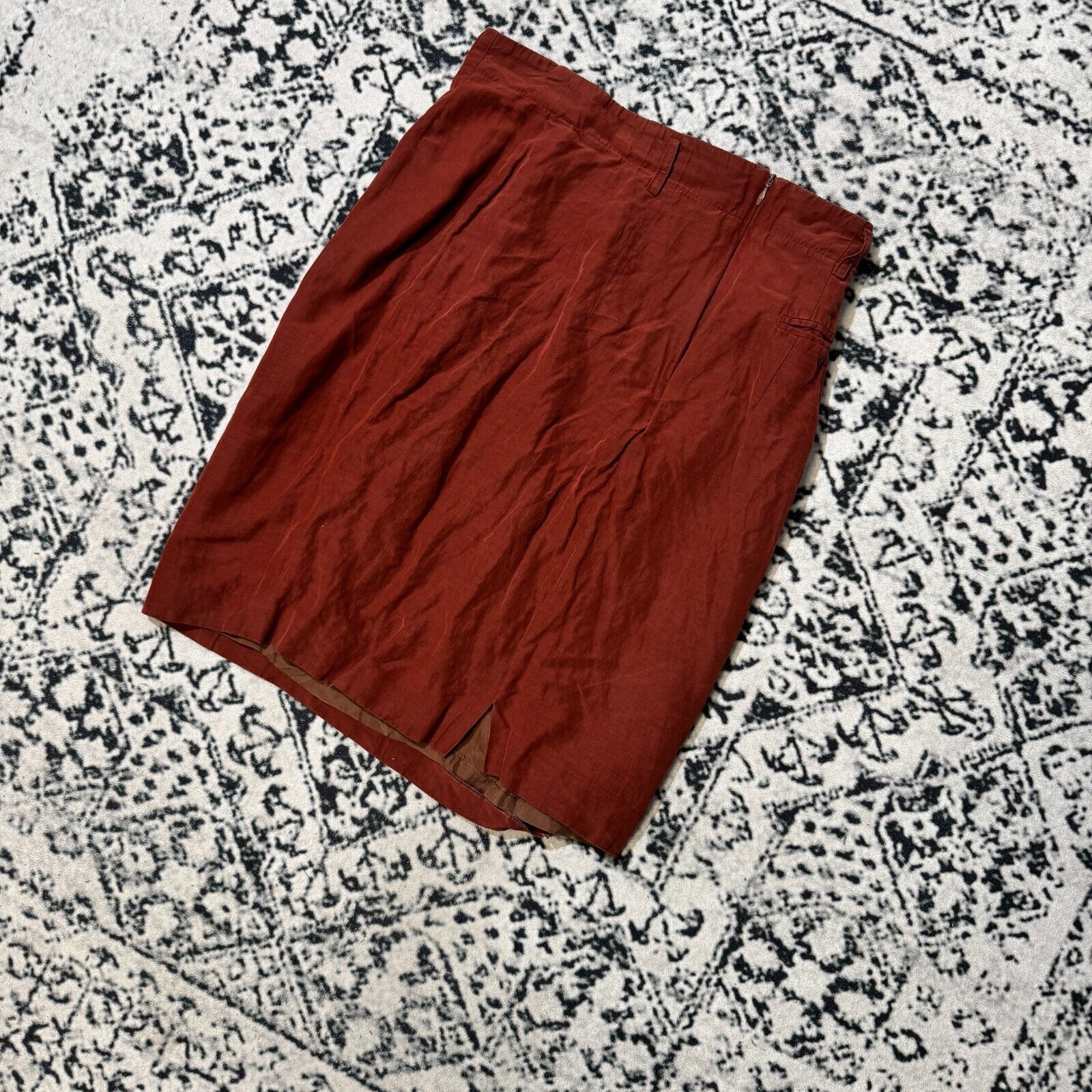 Jil Sander × Vintage Vintage Jil Sander Red Linen Silk Skirt Size 42 IT Runway Size 30" / US 8 / IT 44 - 10 Thumbnail