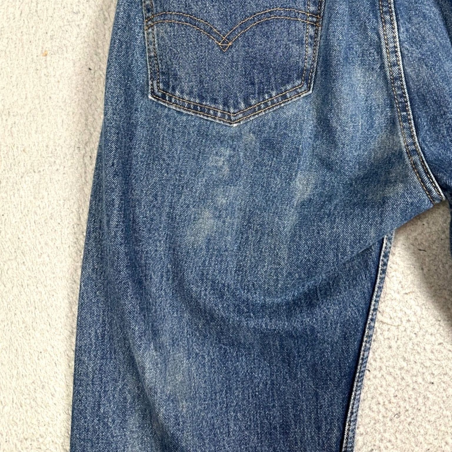Levi's Levis 505 Jeans Mens 36X32 Blue Regular Fit Straight Leg 5 Pocket Denim Size US 36 / EU 52 - 6 Thumbnail