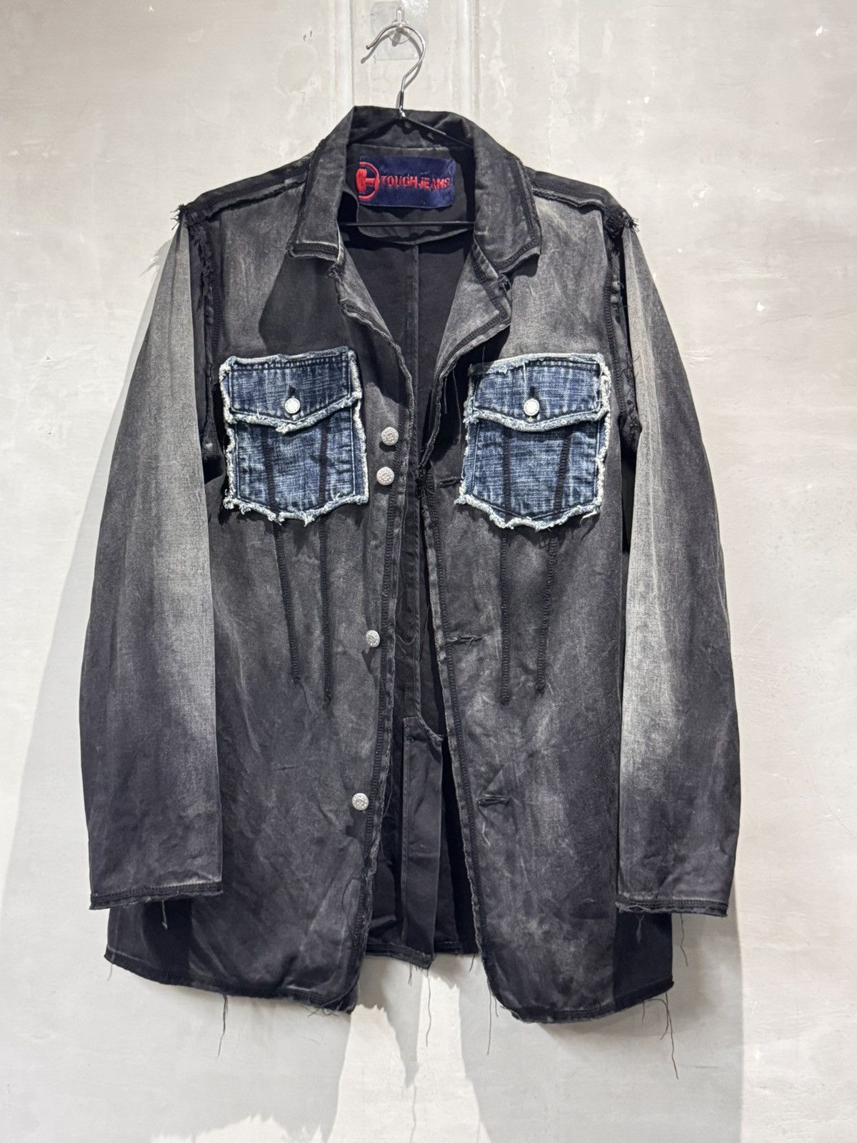 Vintage Vintage Tough Jeans Smith Distressed Western Chore Jacket Size 40L - 19 Thumbnail