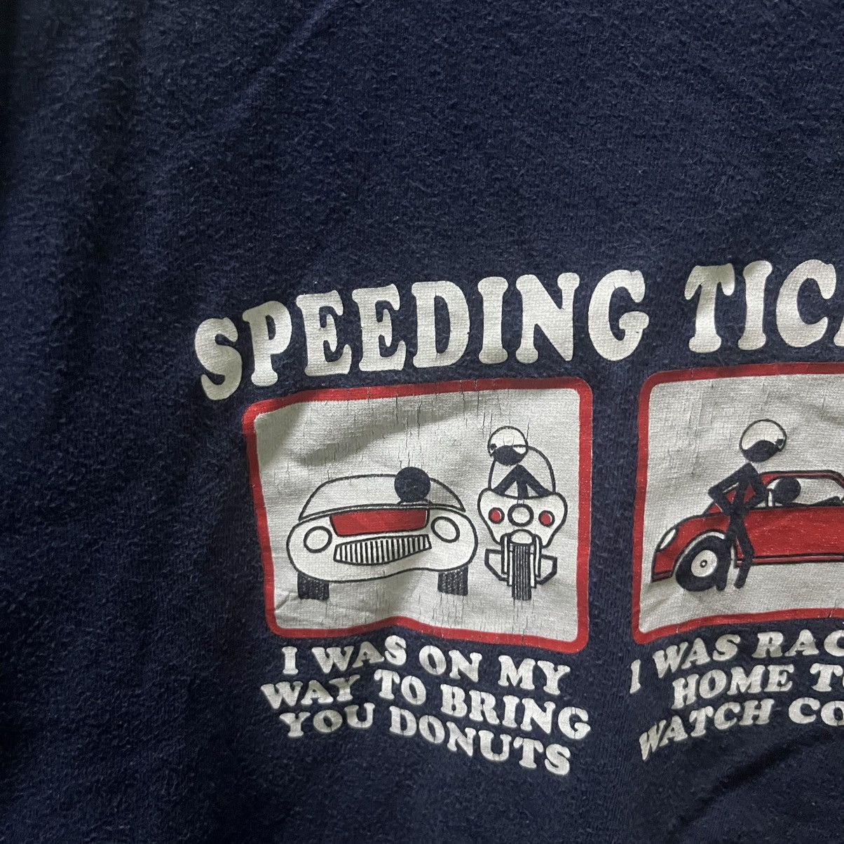 Arts & Science Rare Vintage Stickman Speeding Ticket Excuses Tees Size US XL / EU 56 / 4 - 4 Thumbnail