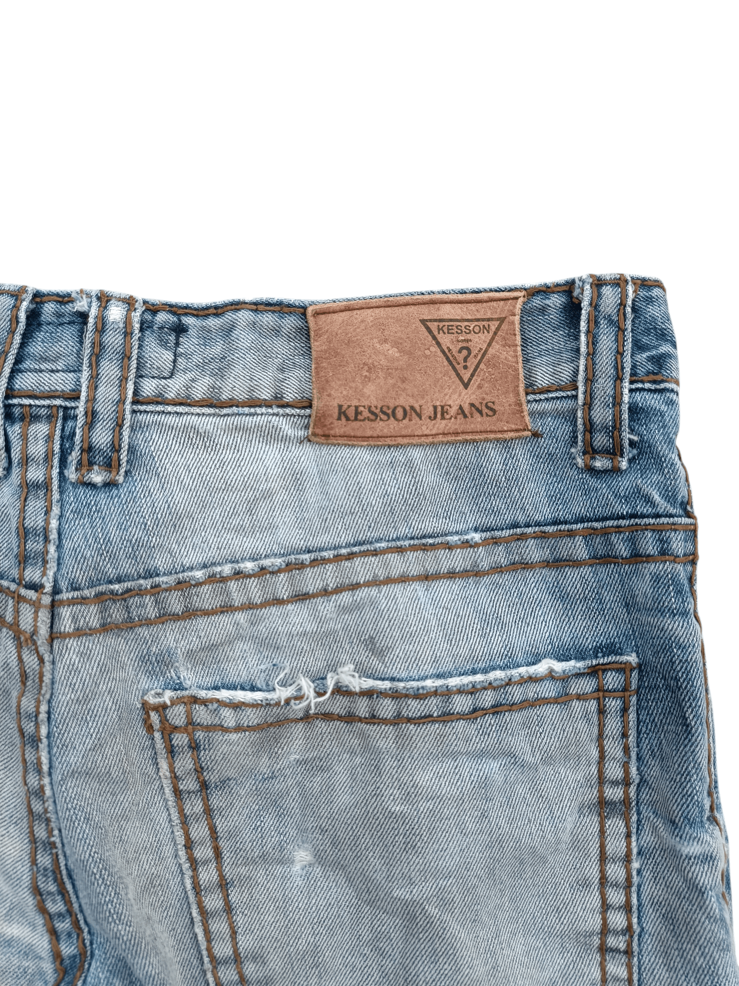 If Six Was Nine × Japanese Brand × Le Grande Bleu (L.G.B.) FLARED🔥Japanese Brand Kesson Distressed Whiskers Denim E192 Size US 31 - 11 Thumbnail