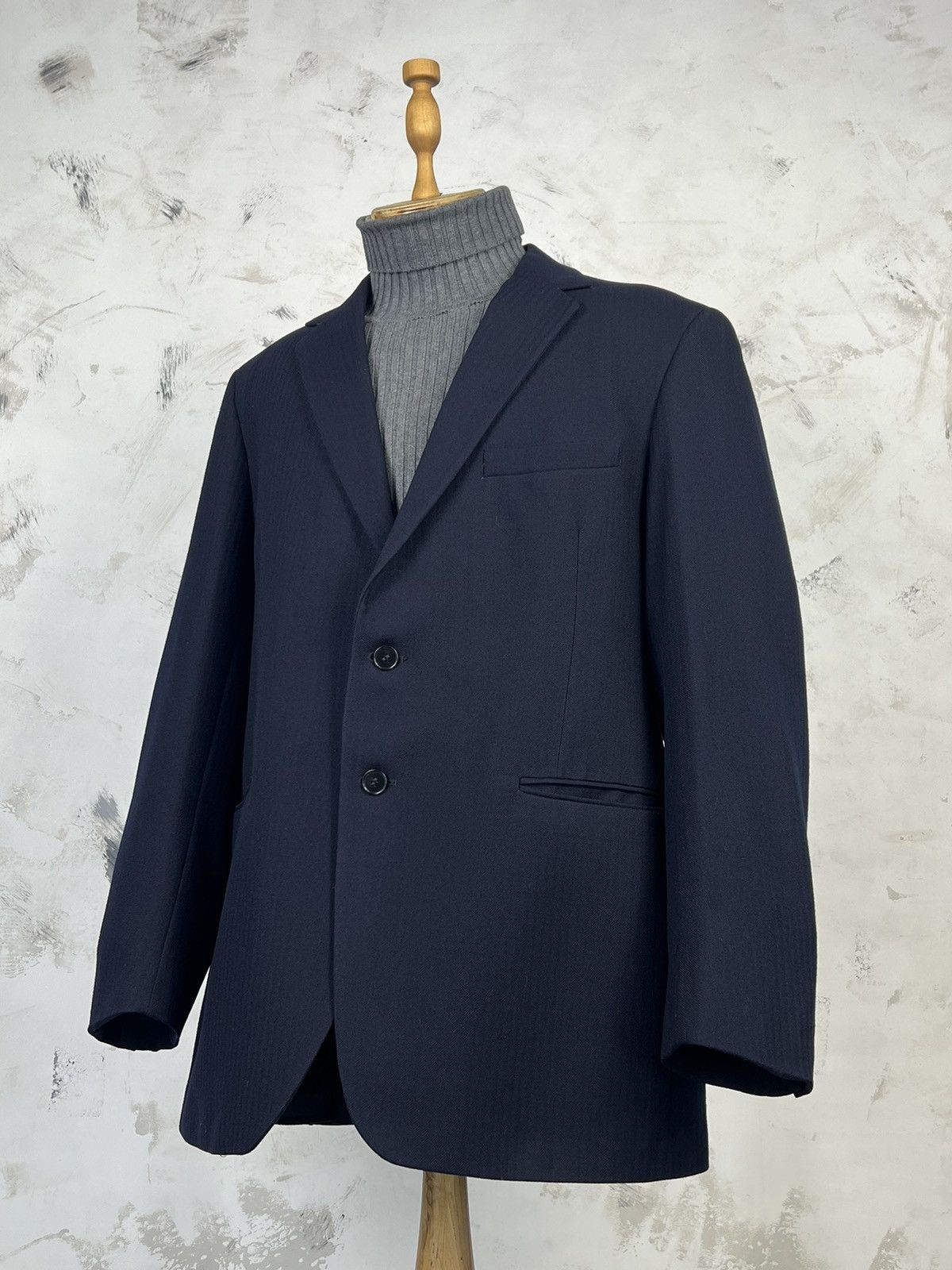 Burton Burton Tailored Navy Two Piece Suit Jacket Trousers L - XL Size 50R - 2 Thumbnail