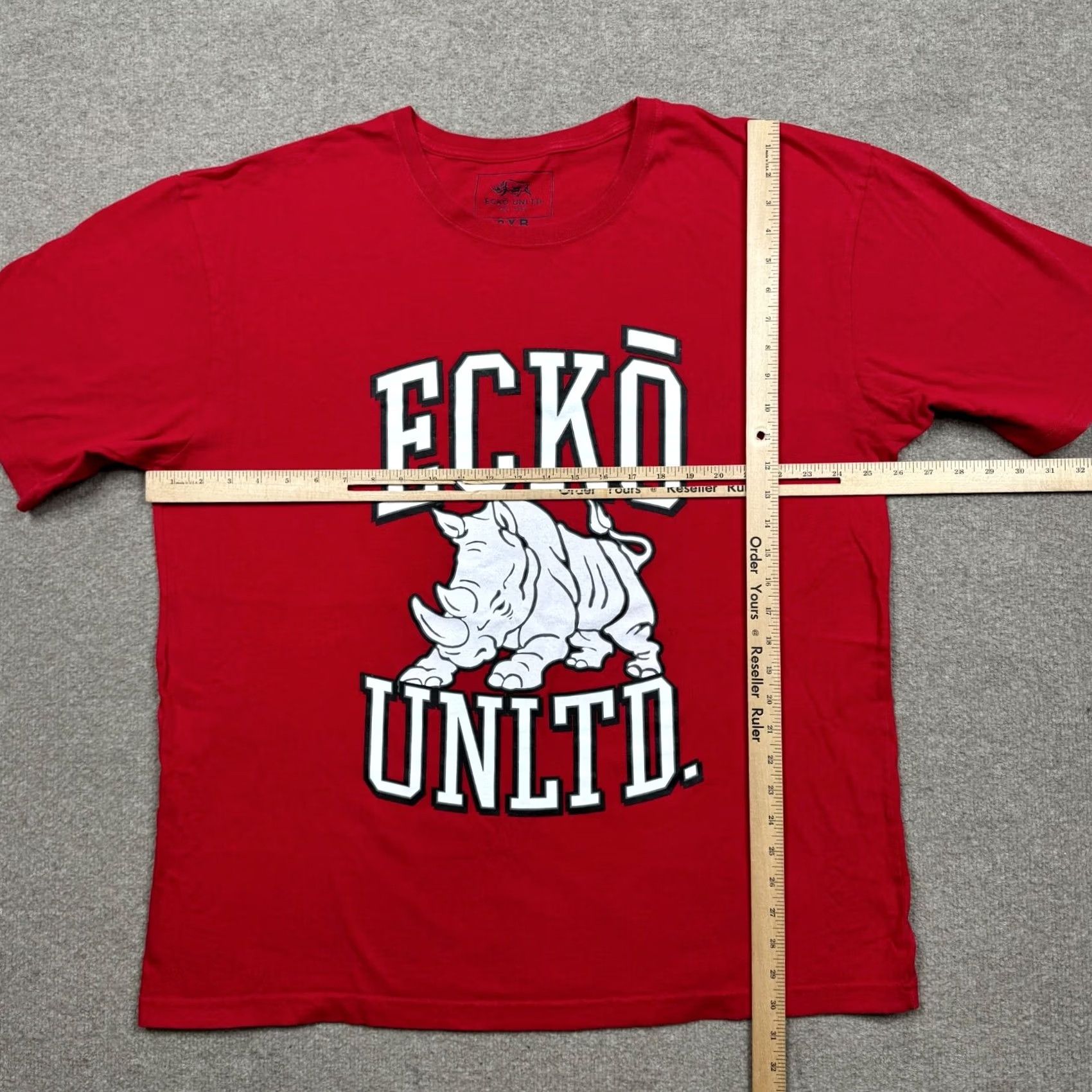 Ecko Unltd. ECKO Unltd. Shirt Mens 2XB Red Short Sleeve Hip Hop Logo Graphic Print Crew Neck Modern Fit Vintage No Size US XXL / EU 58 / 5 - 5 Thumbnail