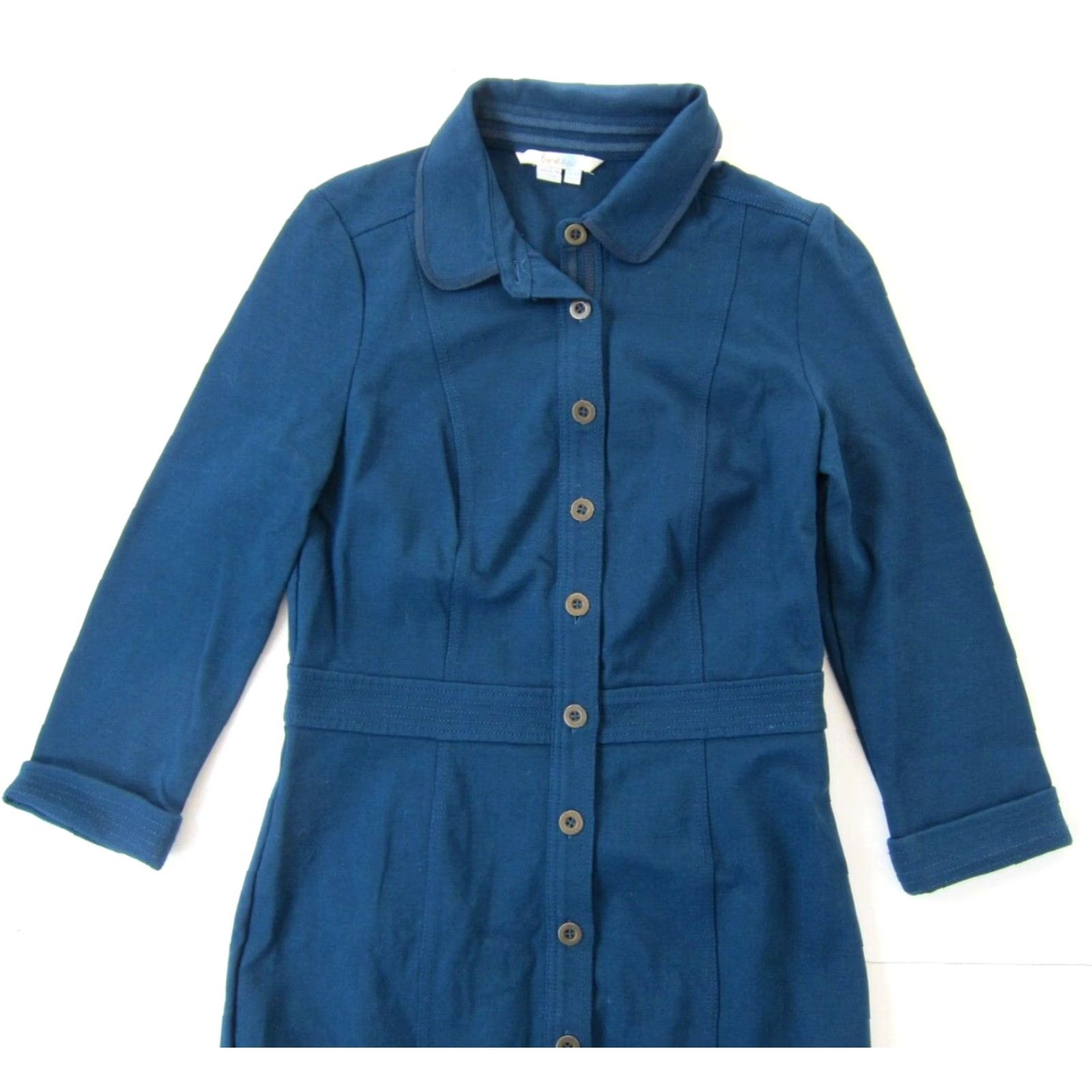 Boden Boden Ocean Blue Stretch Collared 3/4 Sleeve Button Down Shirt Dress Women 6 Size M / US 6-8 / IT 42-44 - 3 Thumbnail