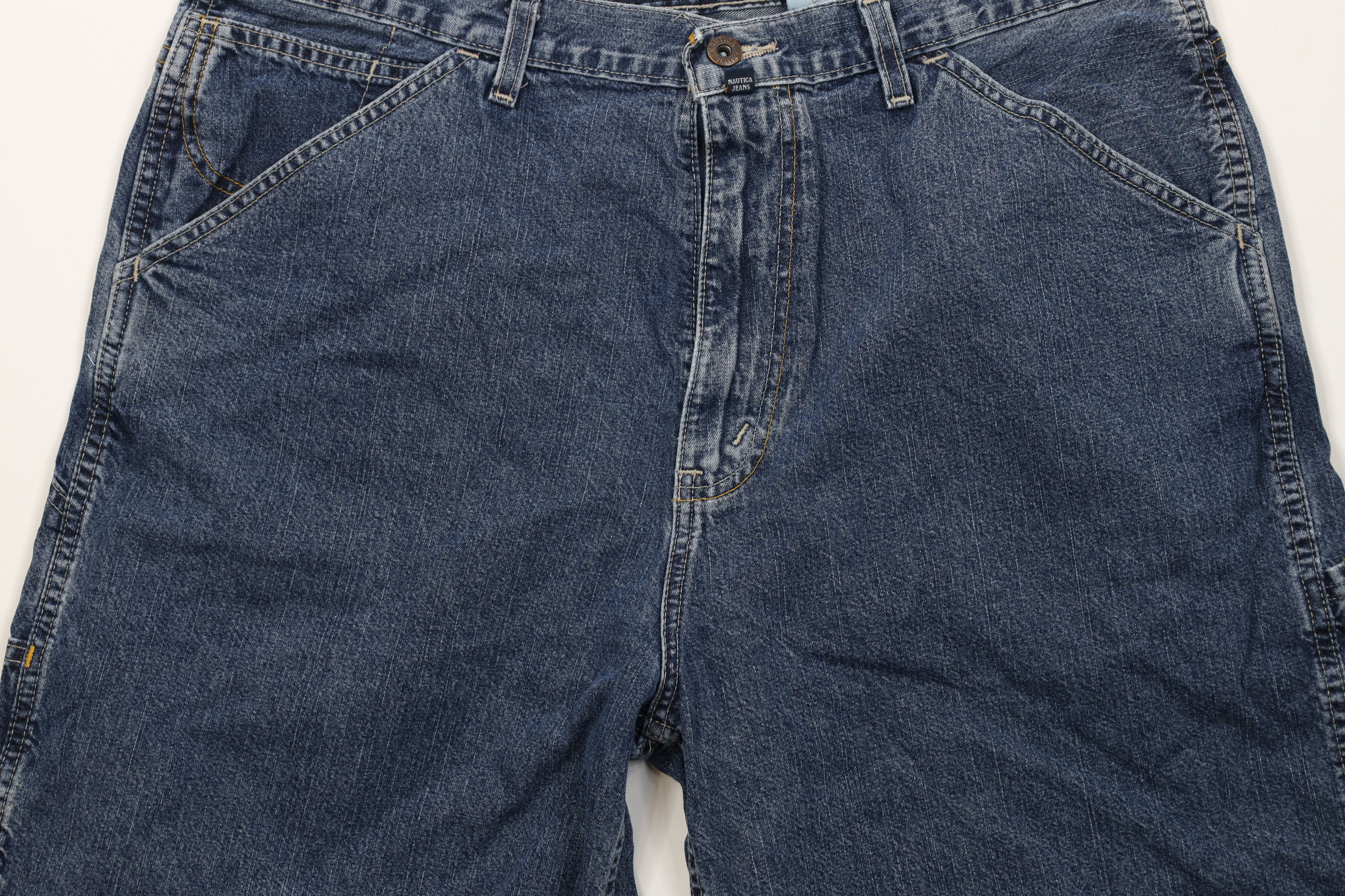 Nautica Vintage 90s Nautica Baggy Fit Dungaree Denim Jean Shorts Size US 36 / EU 52 - 3 Thumbnail