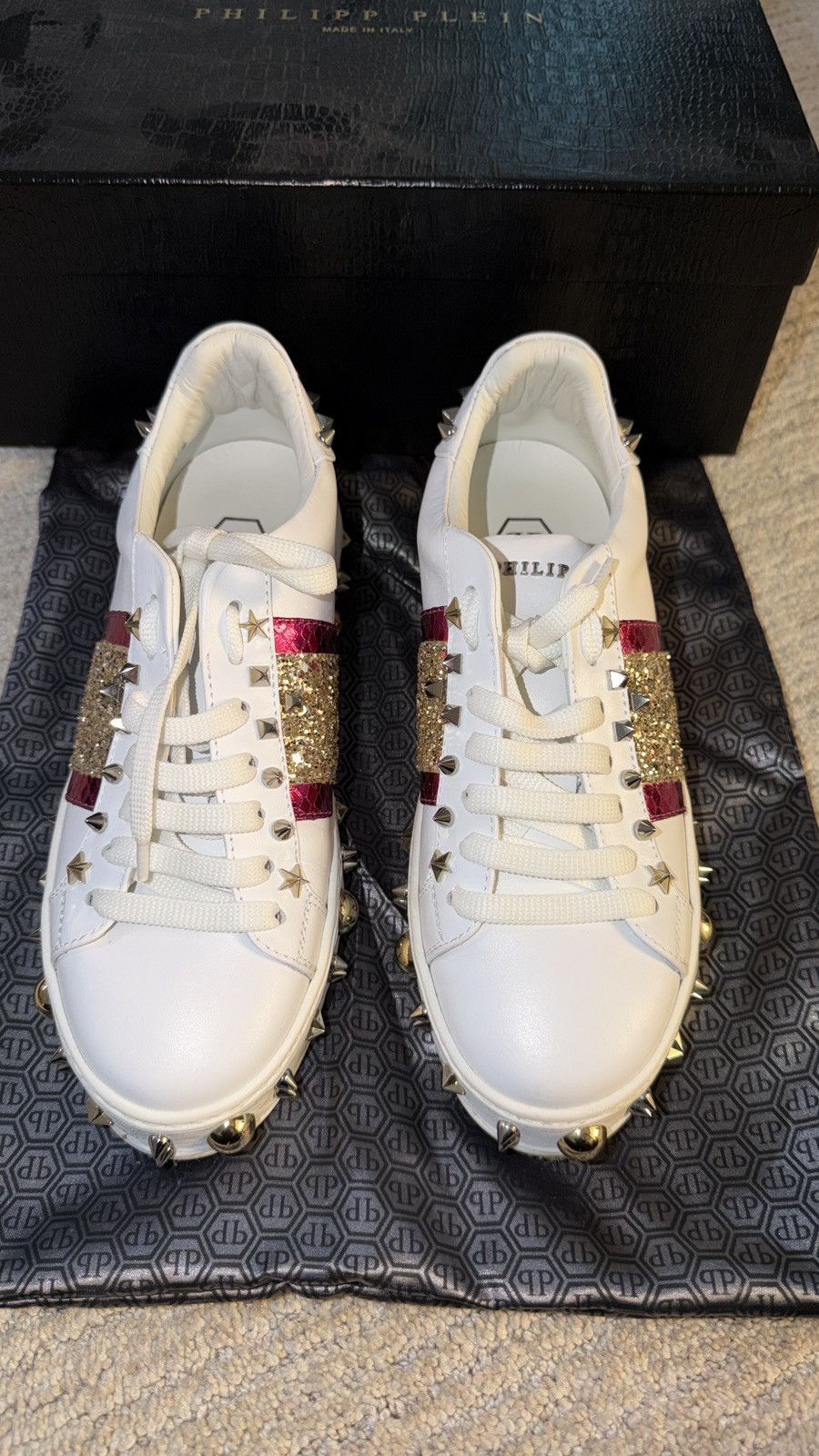 Philipp Plein Philipp Plein Lo-Top Sneakers “Abaza” Size US 7.5 / IT 37.5 - 3 Thumbnail