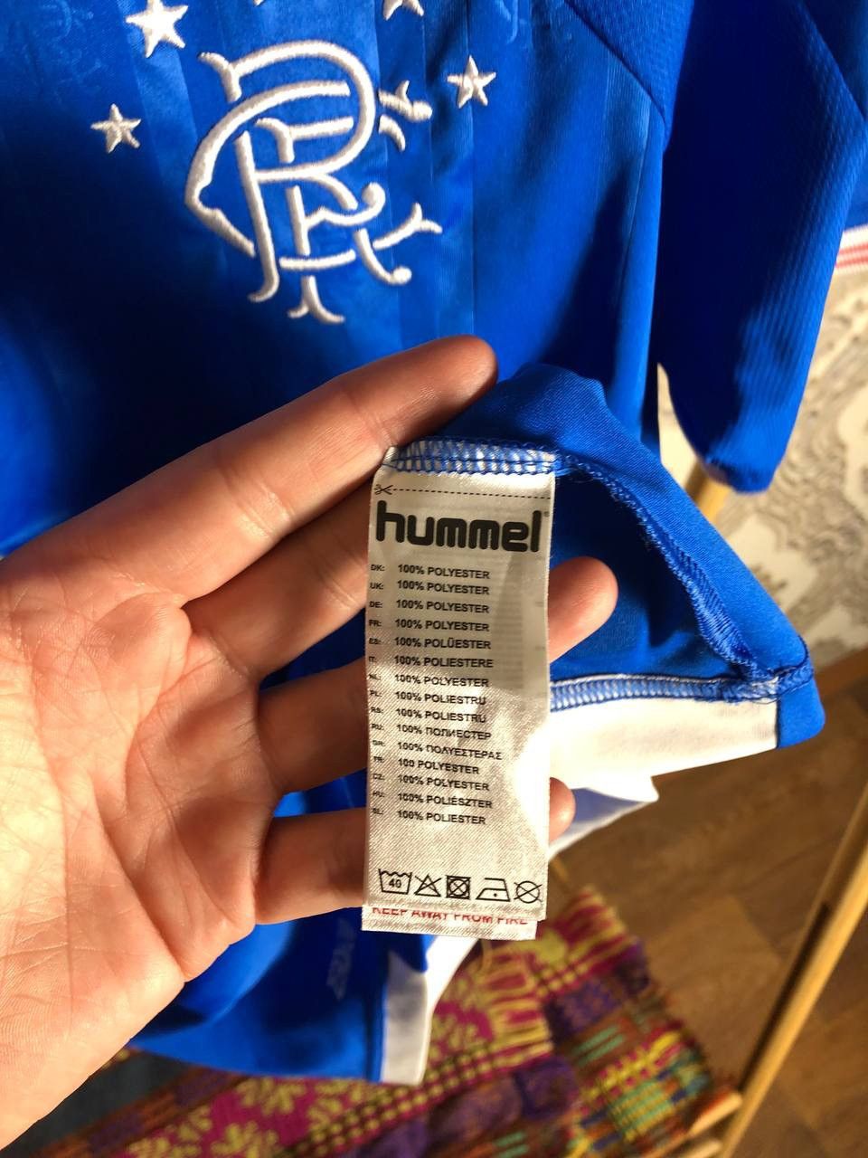 Hummel VINTAGE HUMMEL FC RANGERS SCOTLAND SOCCER JERSEY RETRO Y2K Size US S / EU 44-46 / 1 - 5 Thumbnail