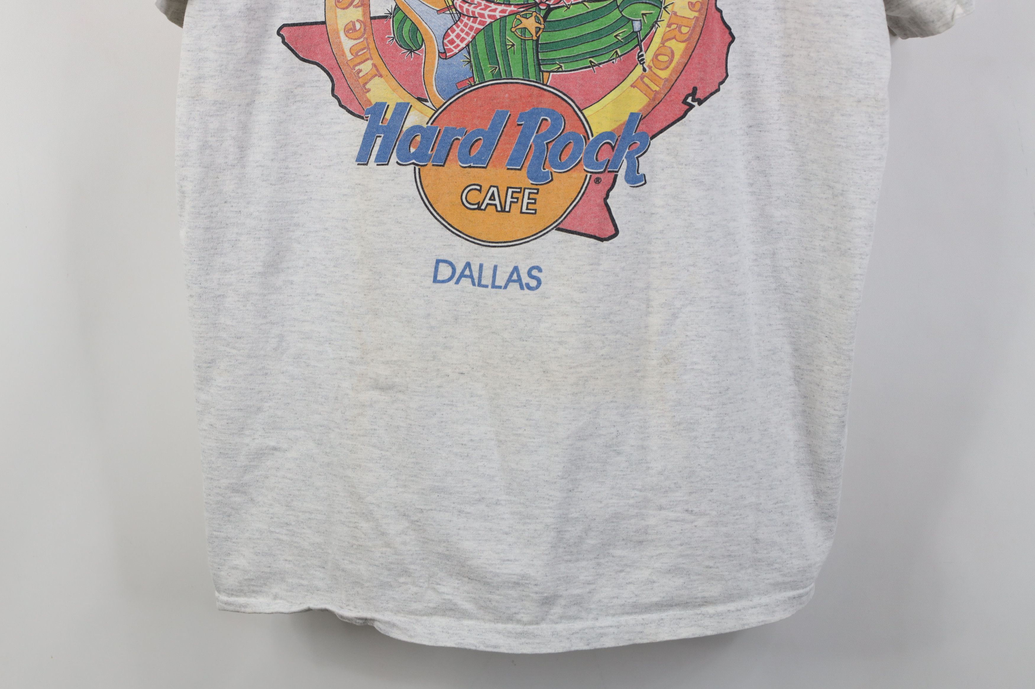 Hard Rock Cafe Vintage 90s Hard Rock Cafe Dallas Cactus T-Shirt Gray USA Size US XL / EU 56 / 4 - 3 Thumbnail
