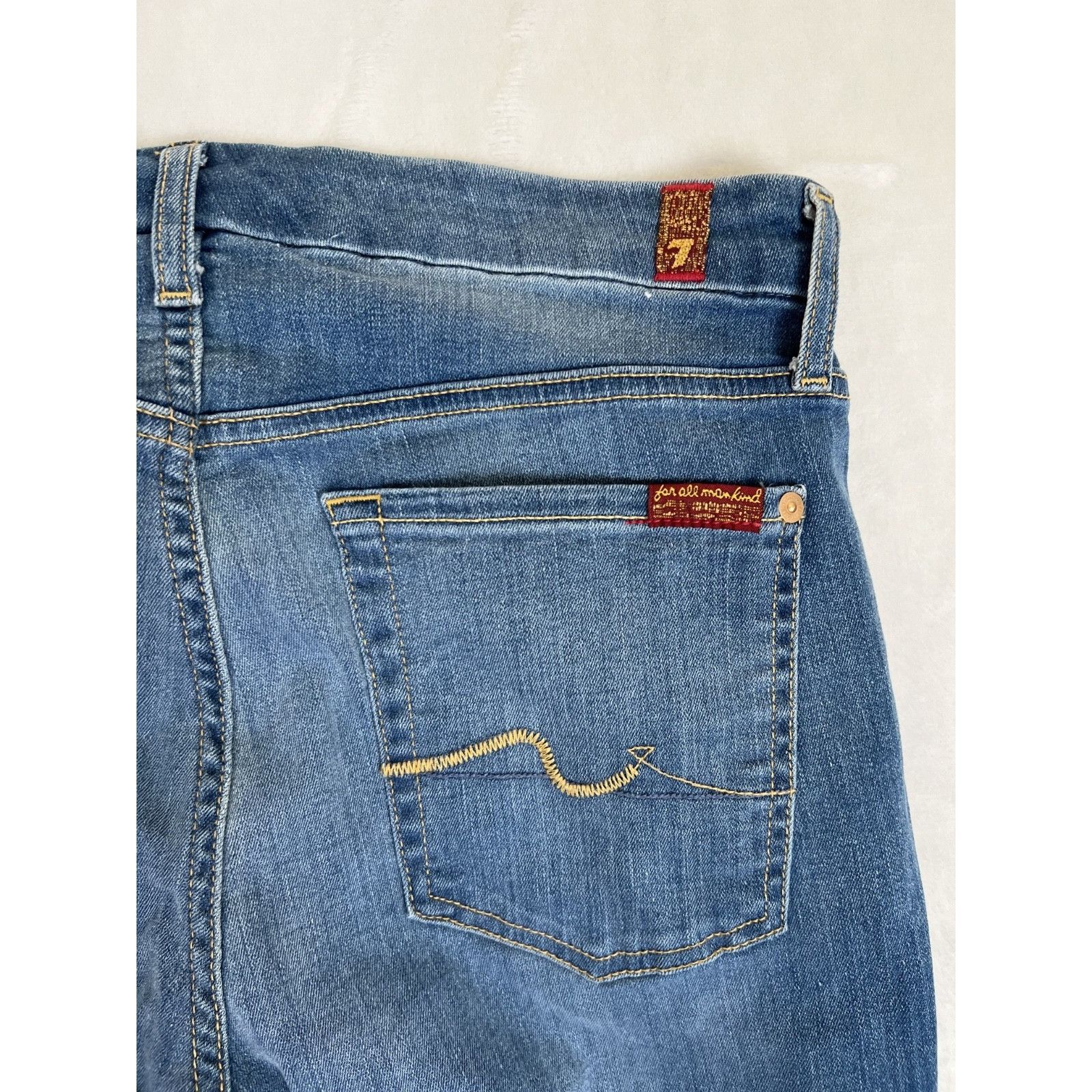 7 For All Mankind 7 For All Mankind Womens Jeans Blue 32 Kimmie Crop Denim Str Size 24" / US 00 / IT 34 - 10 Thumbnail