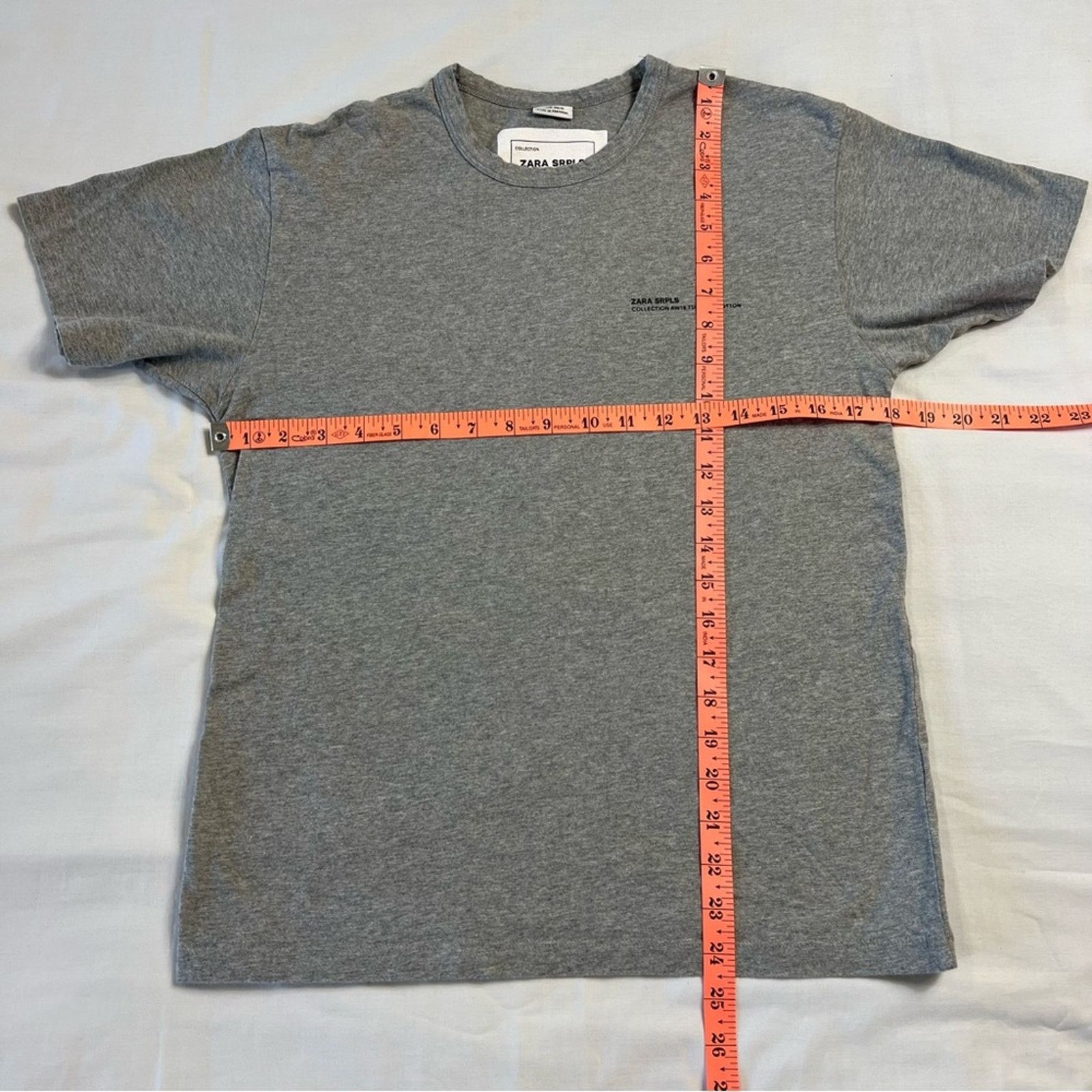 Zara Zara Collection XS Basic Grey T-Shirt Short Sleeve Crew Neck Size XS / US 0-2 / IT 36-38 - 4 Thumbnail