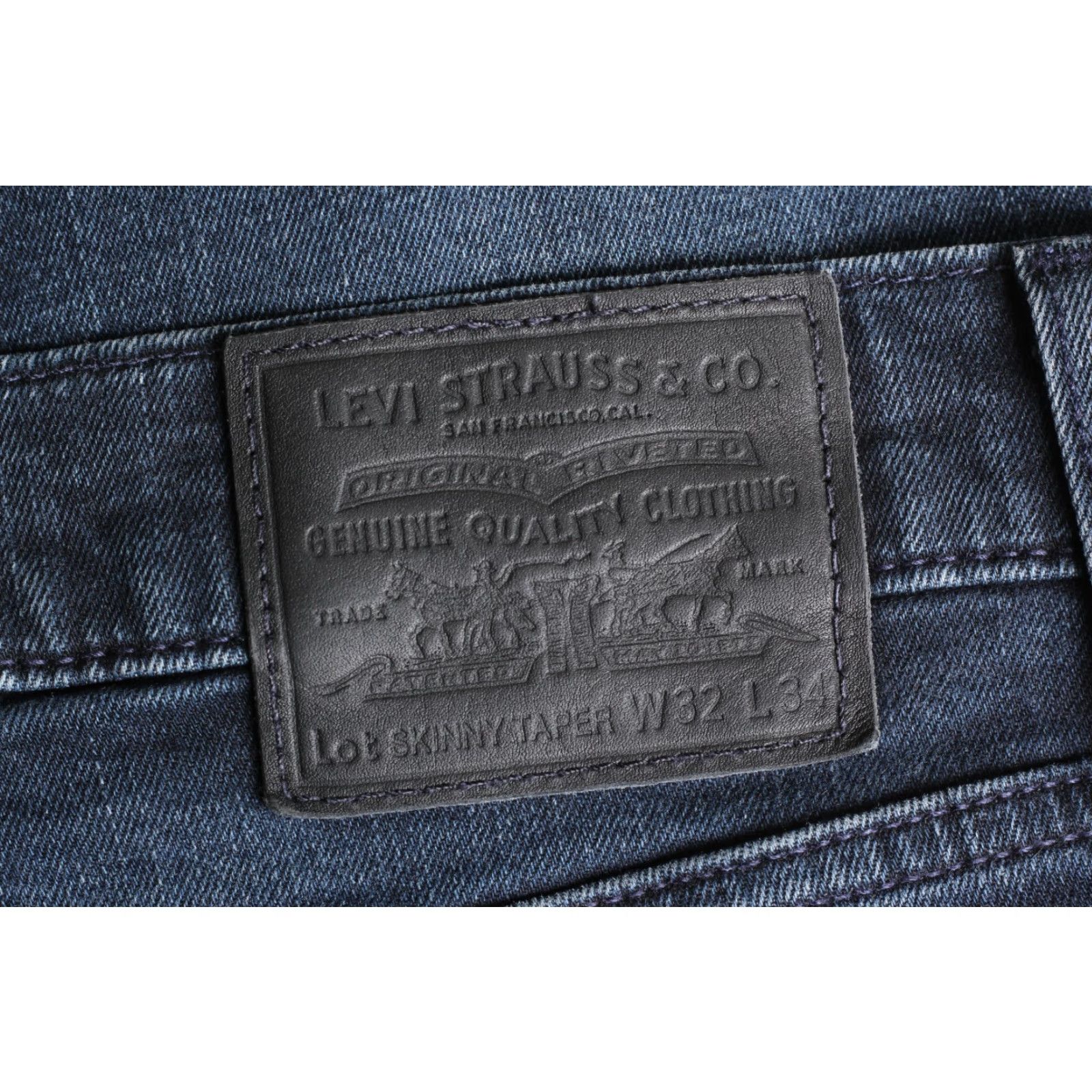 Levi's LEVI’S SKINNY TAPER PREMIUM Stretch Jeans Men 32 34 Blue DZ7480 Denim 5-Pocket Rise Mid Rega Mens Size US 32 / EU 48 - 3 Thumbnail