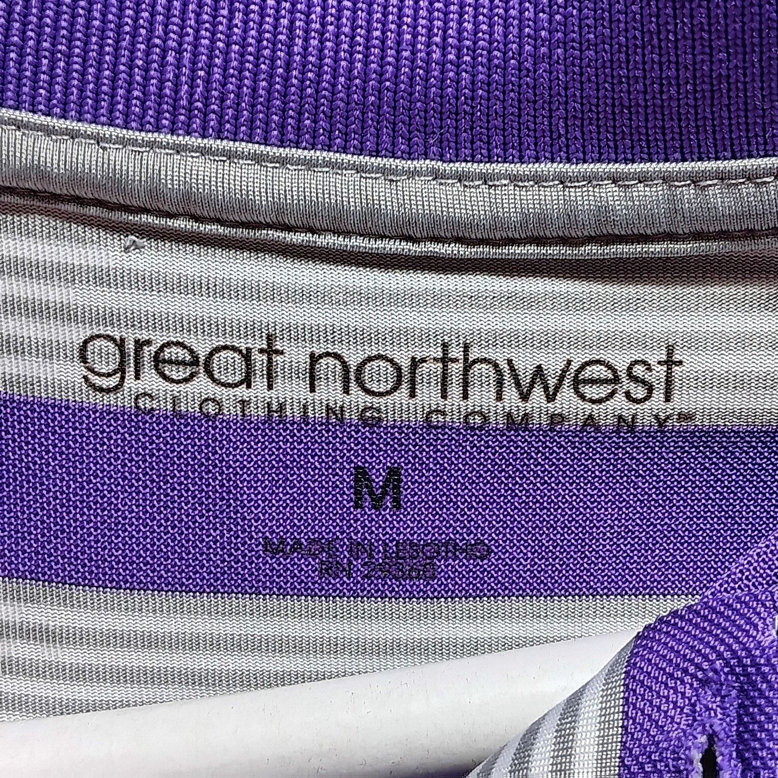 Great Northwest Great Northwest Men’s Polo XL Purple Striped Classic Fit Size US XL / EU 56 / 4 - 2 Thumbnail