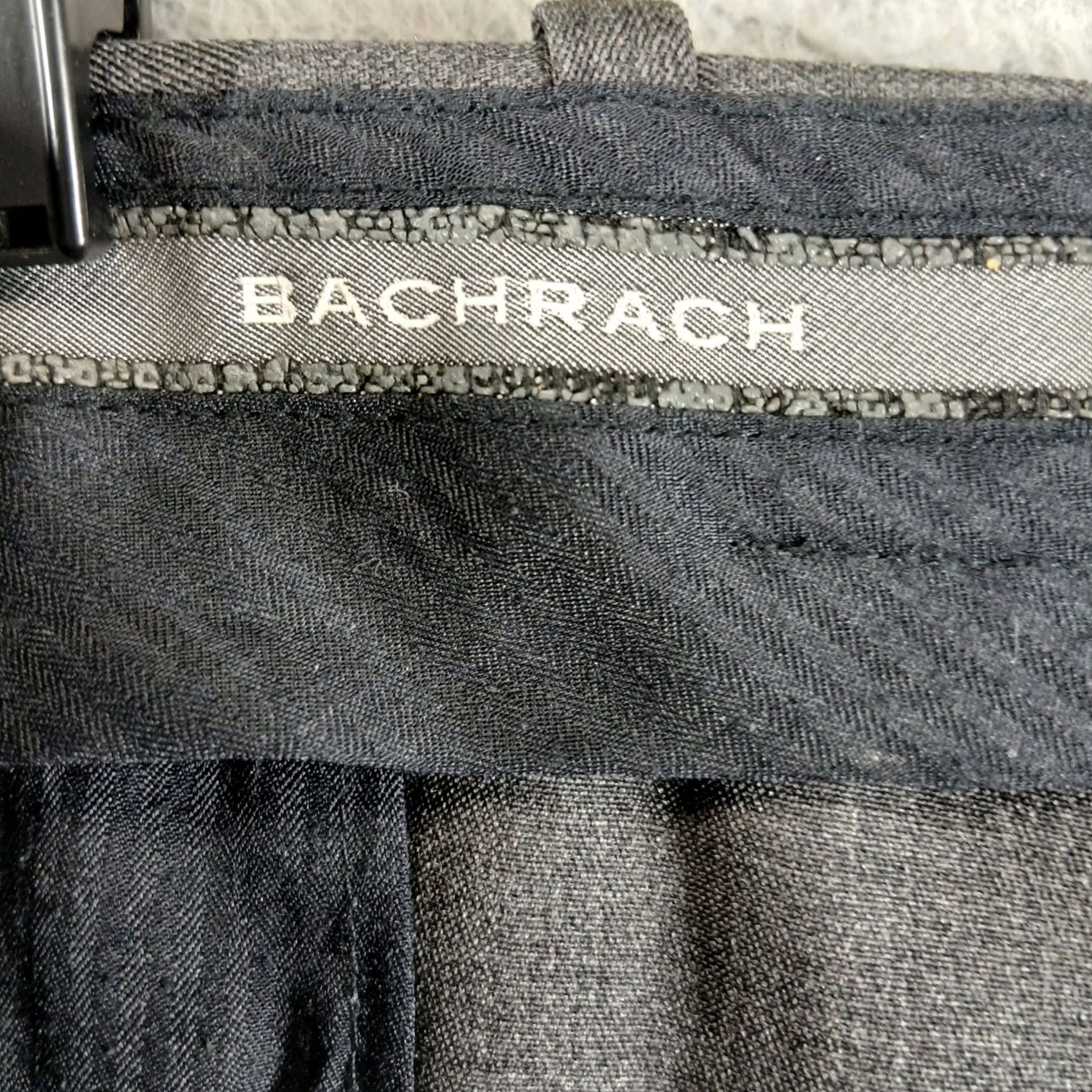 Vintage Bachrach Grey Pleated Dress Pants 100% Wool Cuffed Trousers 38x34 Mens Pants Formal Dress Wool Gray Solid Front Pleated Cuffed 38x34 Size US 38 / EU 54 - 4 Thumbnail