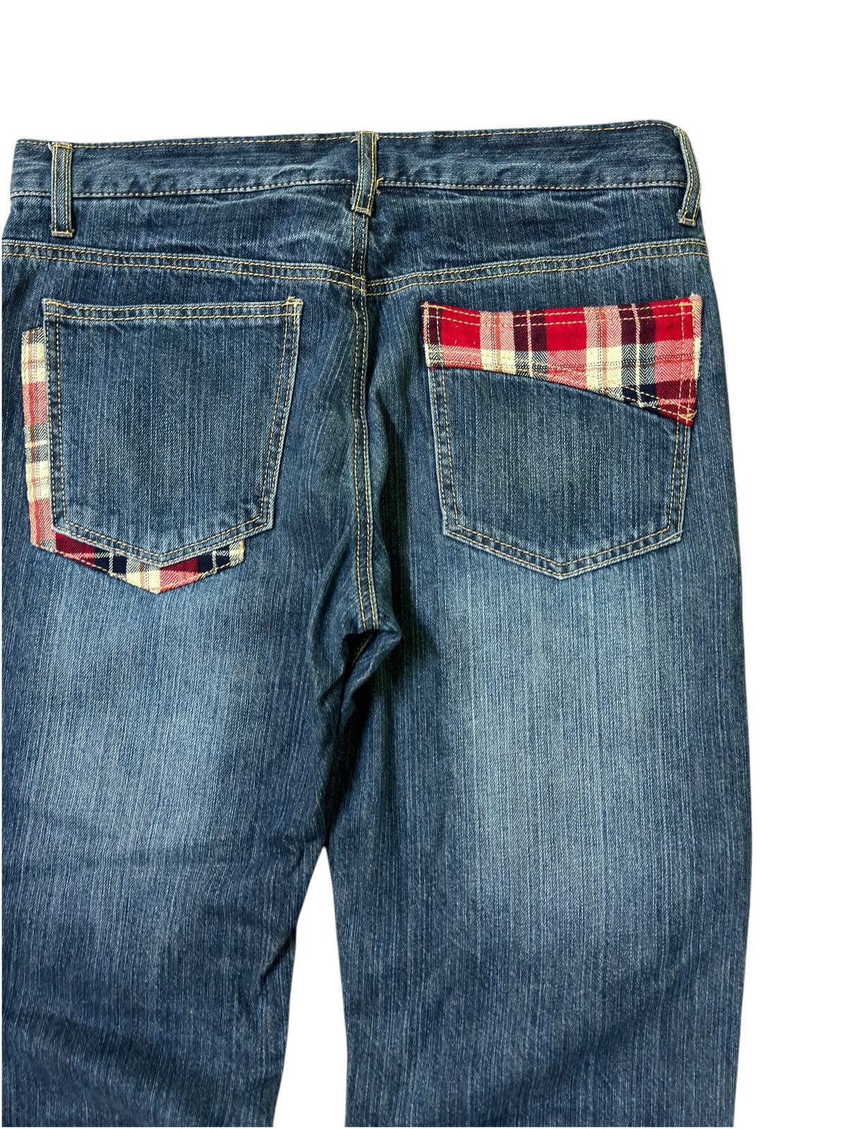 Hysteric Glamour Acid Wash Plaid Tartans Junya Watanabe Style Denim Jeans Size US 32 / EU 48 - 11 Thumbnail