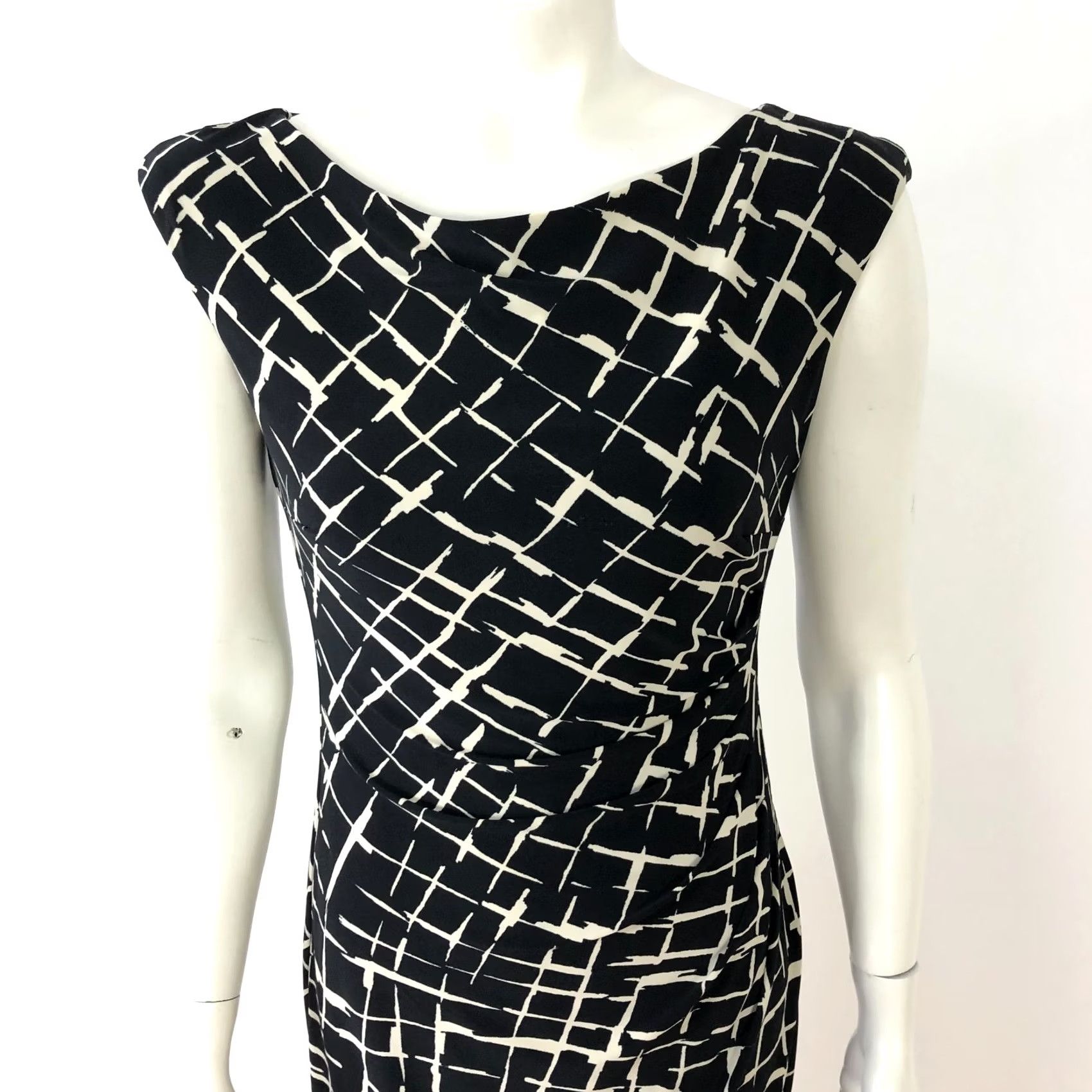 Ralph Lauren Lauren Ralph Lauren 4p Petite Sheath Dress Black Ivory Shirt? Size S / US 4 / IT 40 - 2 Thumbnail