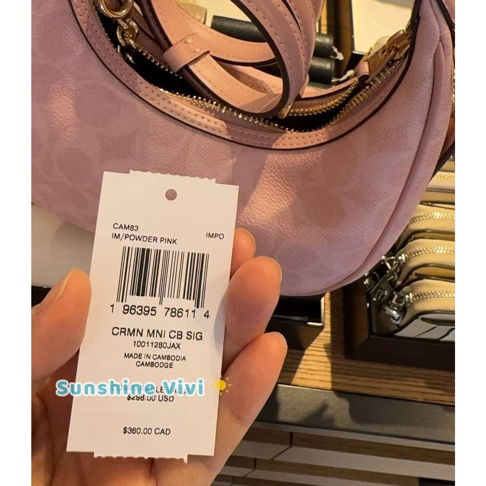 Coach NWT Coach Carmen Mini Crossbody Bag CAM83 Powder Pink Size ONE SIZE - 8 Thumbnail