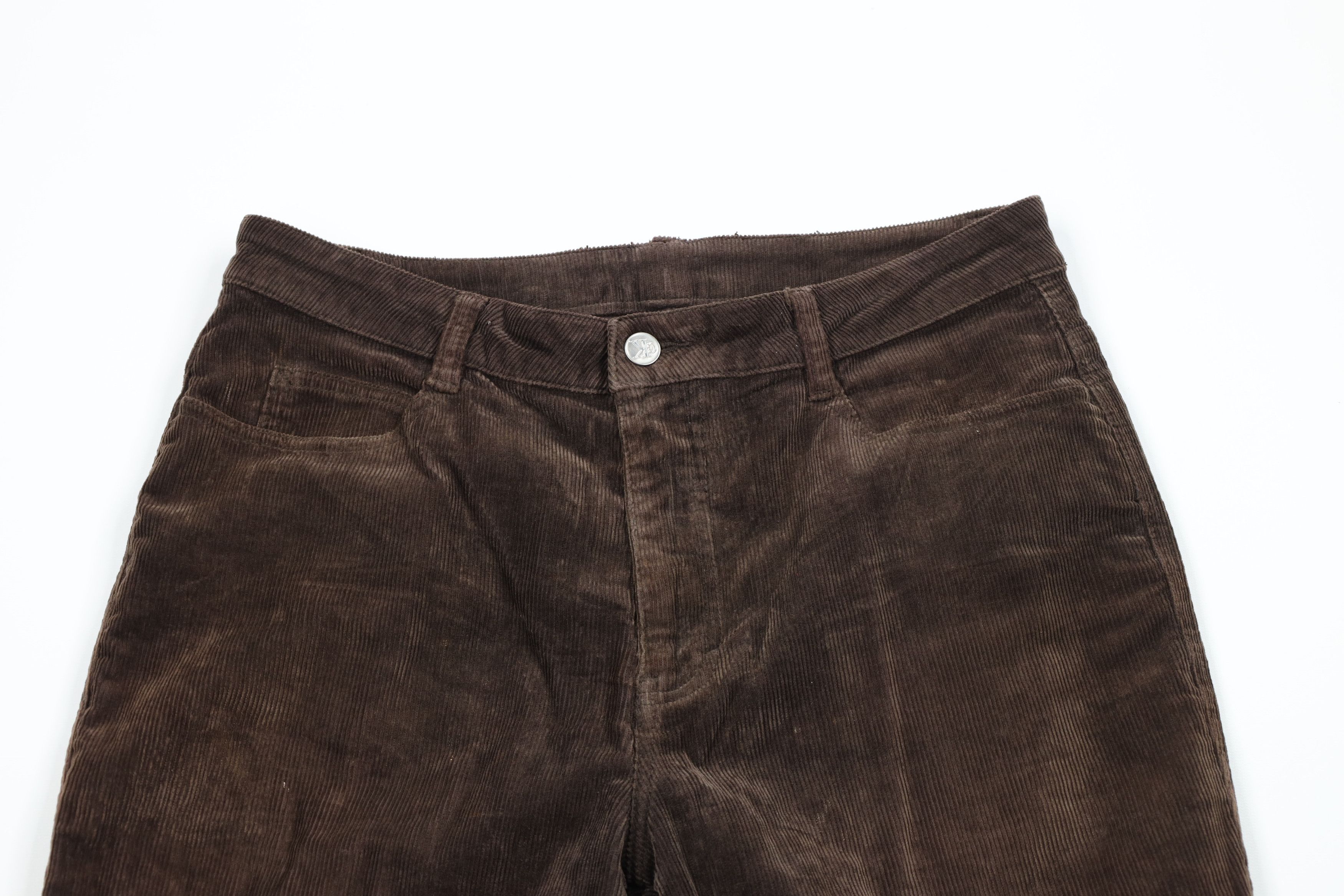 Calvin Klein × Vintage Vintage 90s Calvin Klein Flared Wide Leg Corduroy Pants Size US 32 / EU 48 - 2 Thumbnail