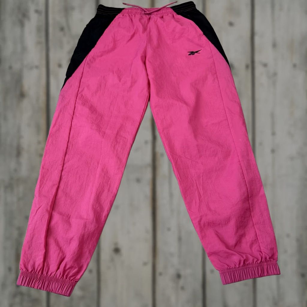 Reebok Reebok Woven Track Pants Womens Medium Pink Elastic Waist Jogger Windbreaker NEW Size 32" / US 10 / IT 46 - 1 Thumbnail
