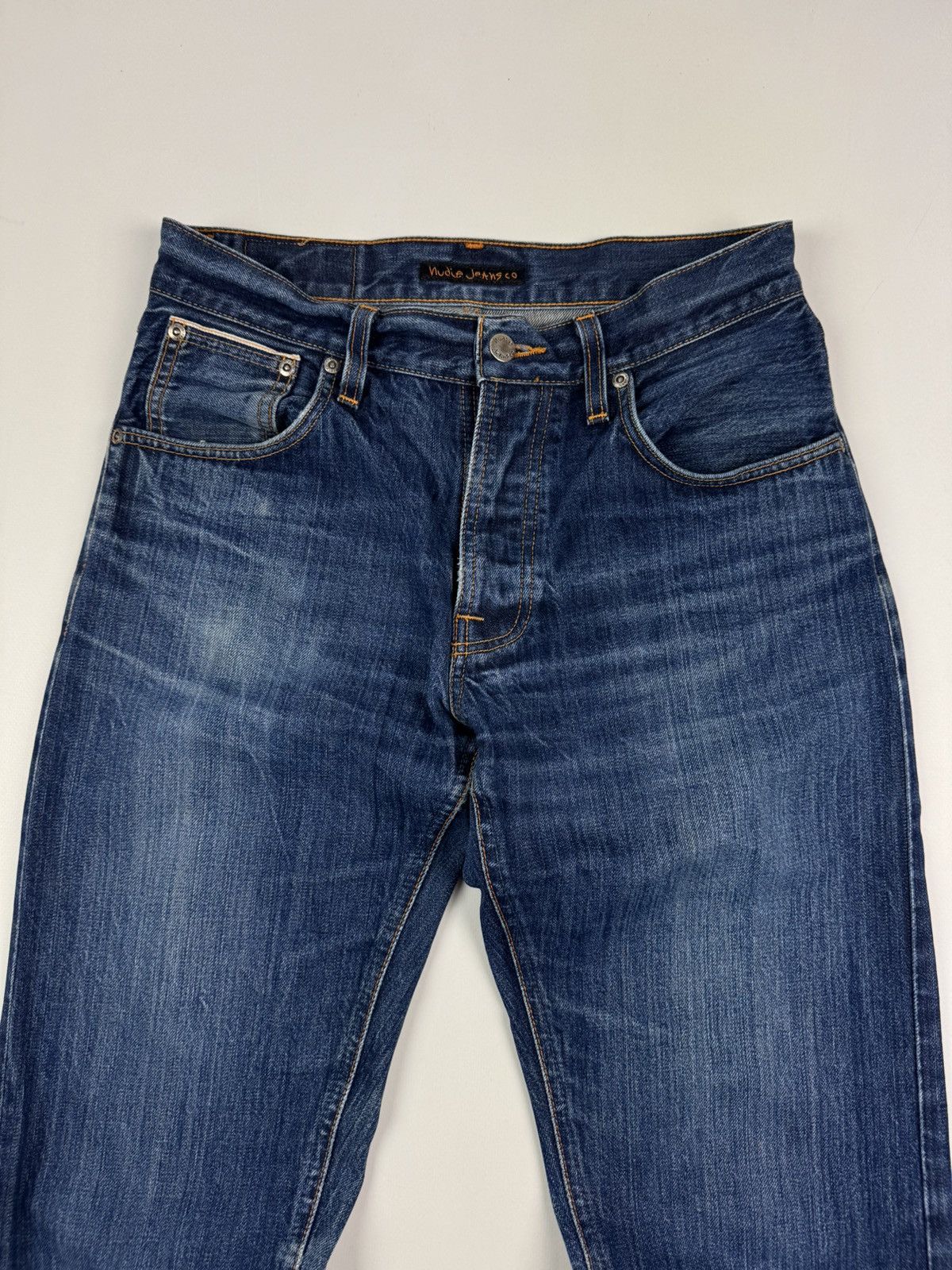Nudie Jeans Nudie Jeans Steady Eddie Washed Selvage Denim Jeans Pants Size US 30 / EU 46 - 5 Thumbnail