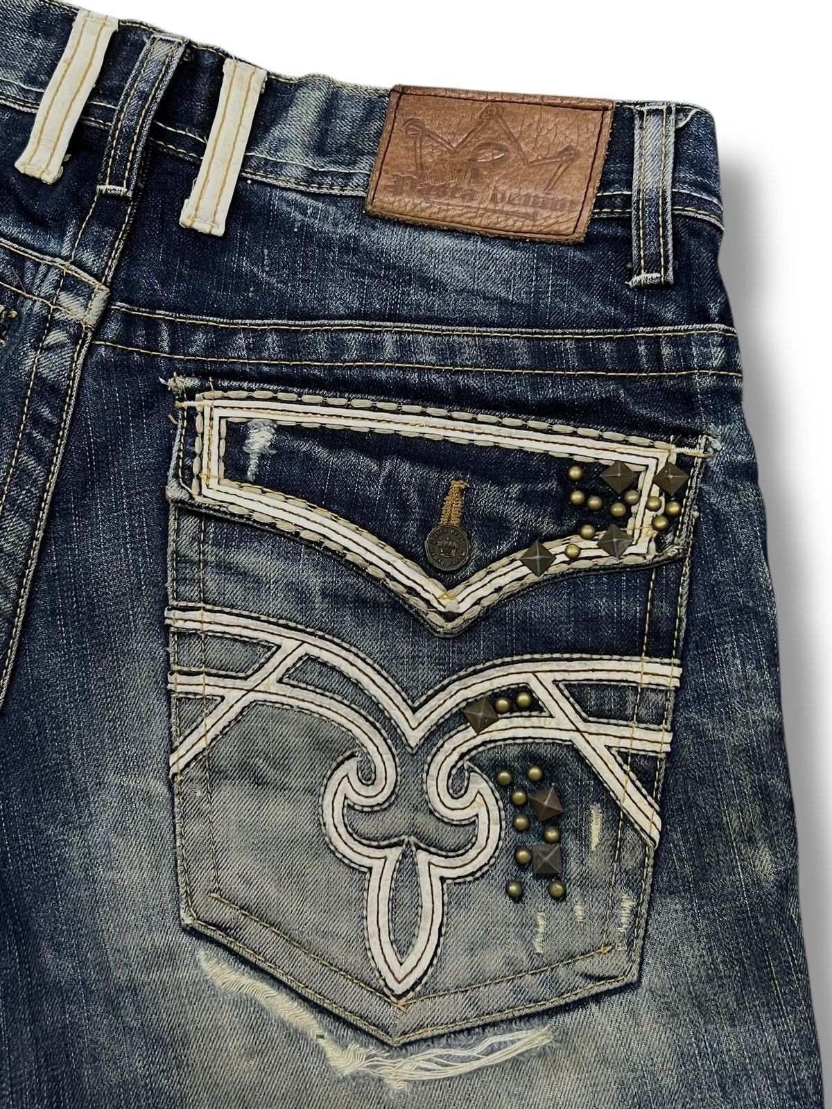 If Six Was Nine Loose Vintage Pasta Denim - Whiskering Mud Wash Jeans Size US 32 / EU 48 - 8 Thumbnail