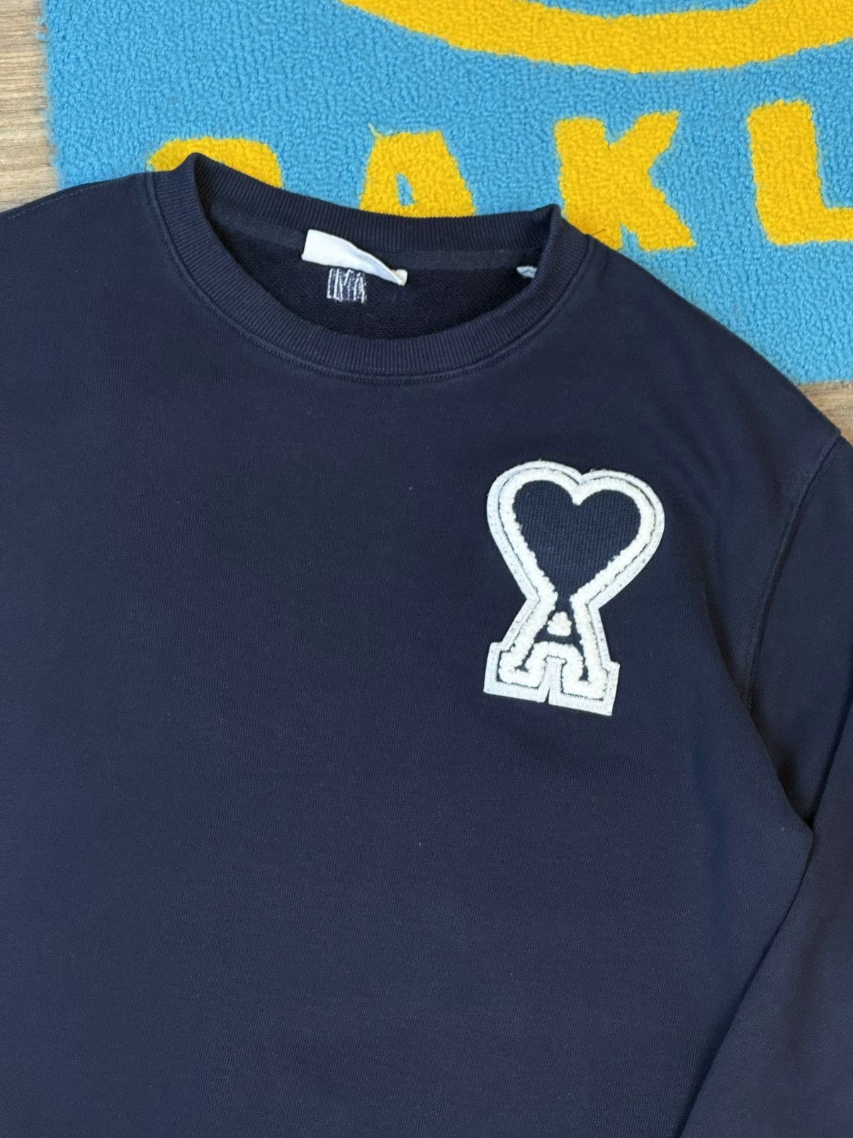 AMI AMI Logo Navy Blue Sweatshirt Size US L / EU 52-54 / 3 - 2 Thumbnail