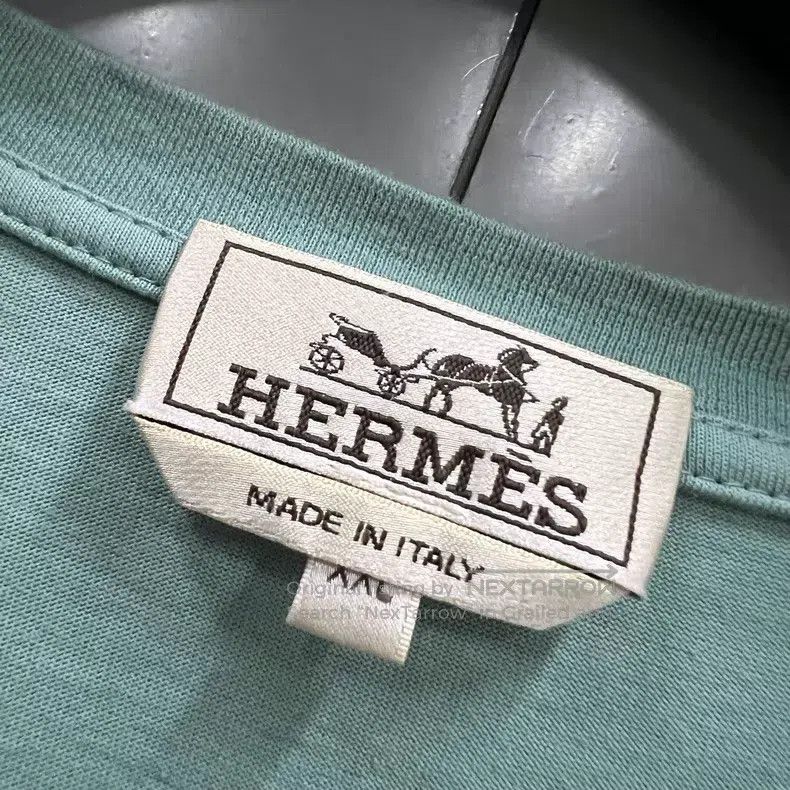 Hermes Hermes Geometric Detail Round Neck Short Sleeve Size US XXL / EU 58 / 5 - 2 Thumbnail