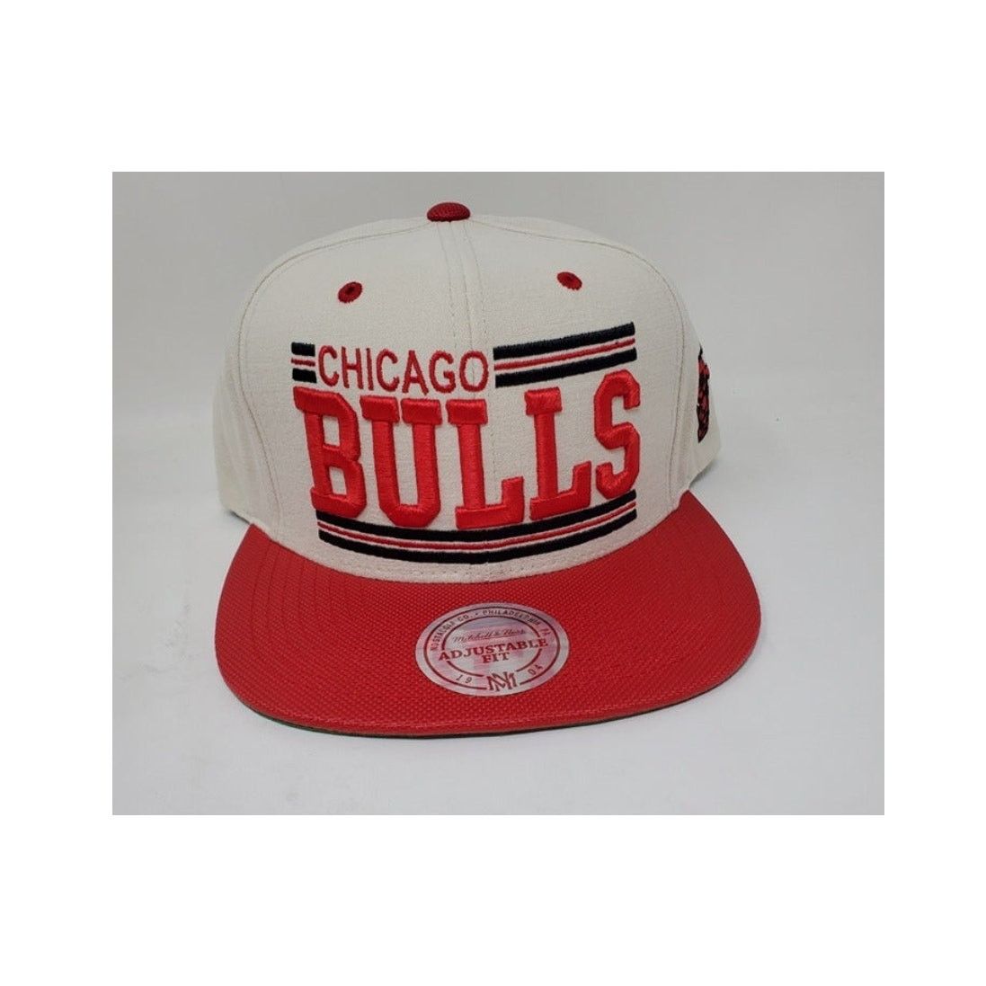 Mitchell & Ness NBA Chicago Bulls Mitchell & Ness Block Cream Snapback Hat Size ONE SIZE - 1 Thumbnail