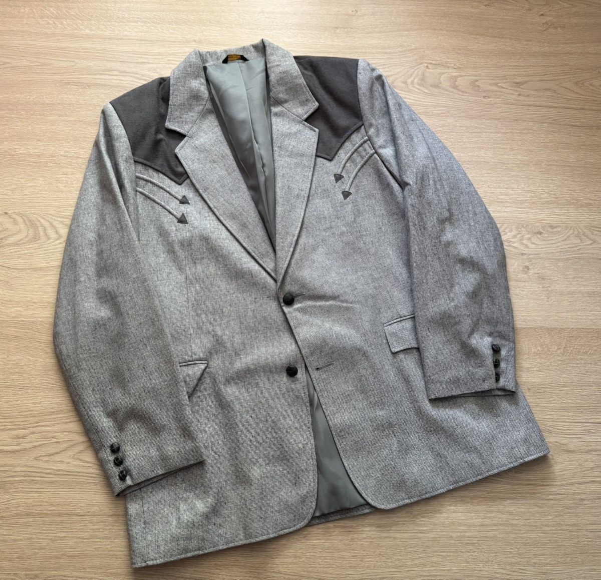 Vintage Vintage 80’s Pioneer Wear Wool Western Made In USA Blazer Size 46L - 1 Thumbnail