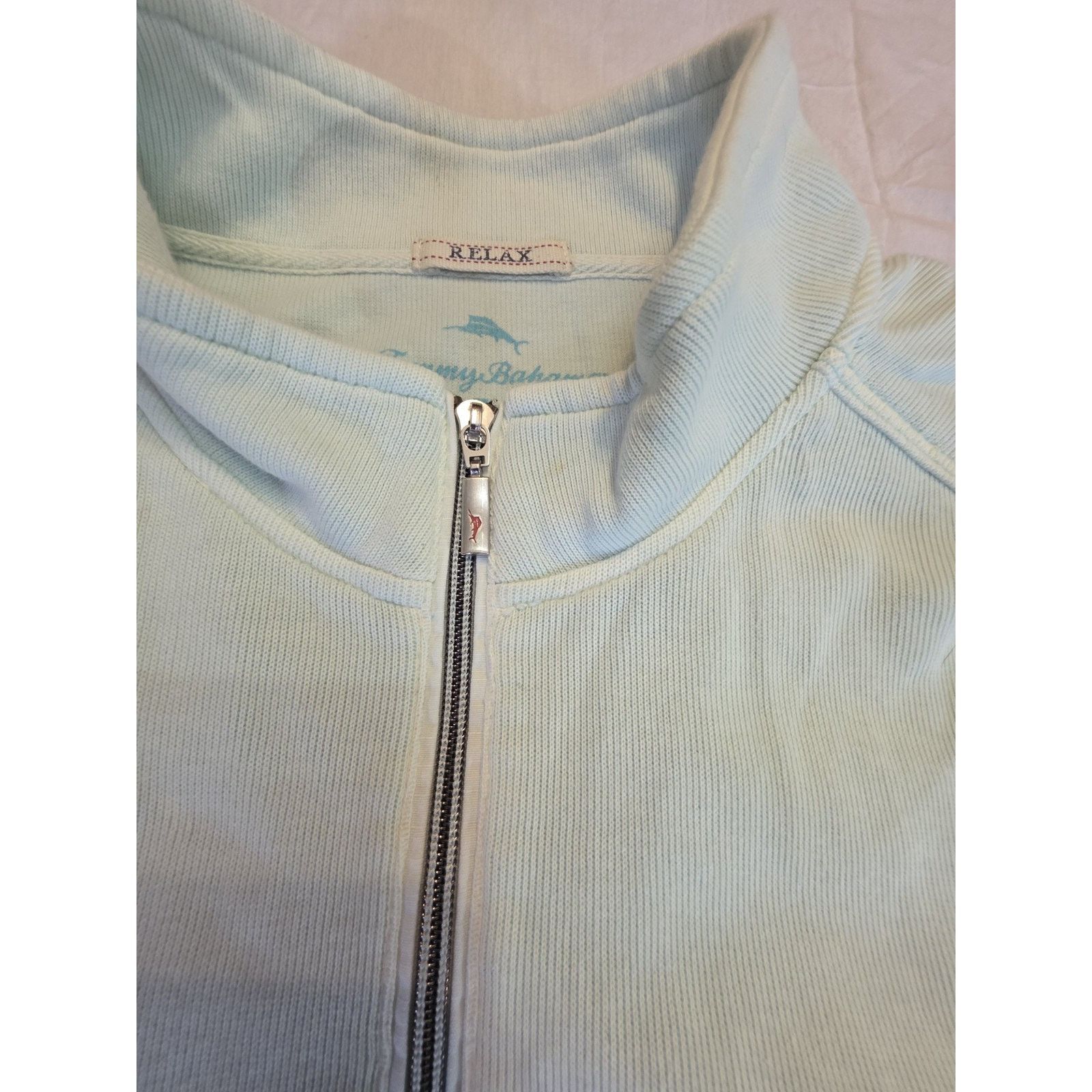 Tommy Bahama Tommy Bahama Quarter Zip Long Sleeve Pale Green Pullover Size US XXL / EU 58 / 5 - 5 Thumbnail