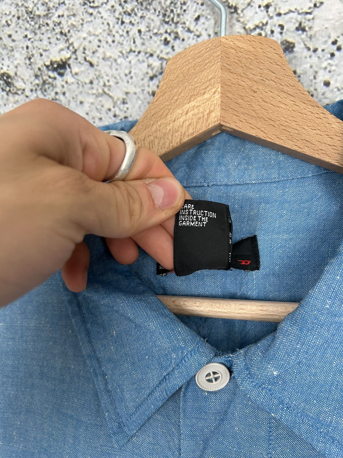 Diesel Vintage Diesel Blue Summer Shirt Avant Garde Y2K 00s Punk Size US L / EU 52-54 / 3 - 7 Thumbnail