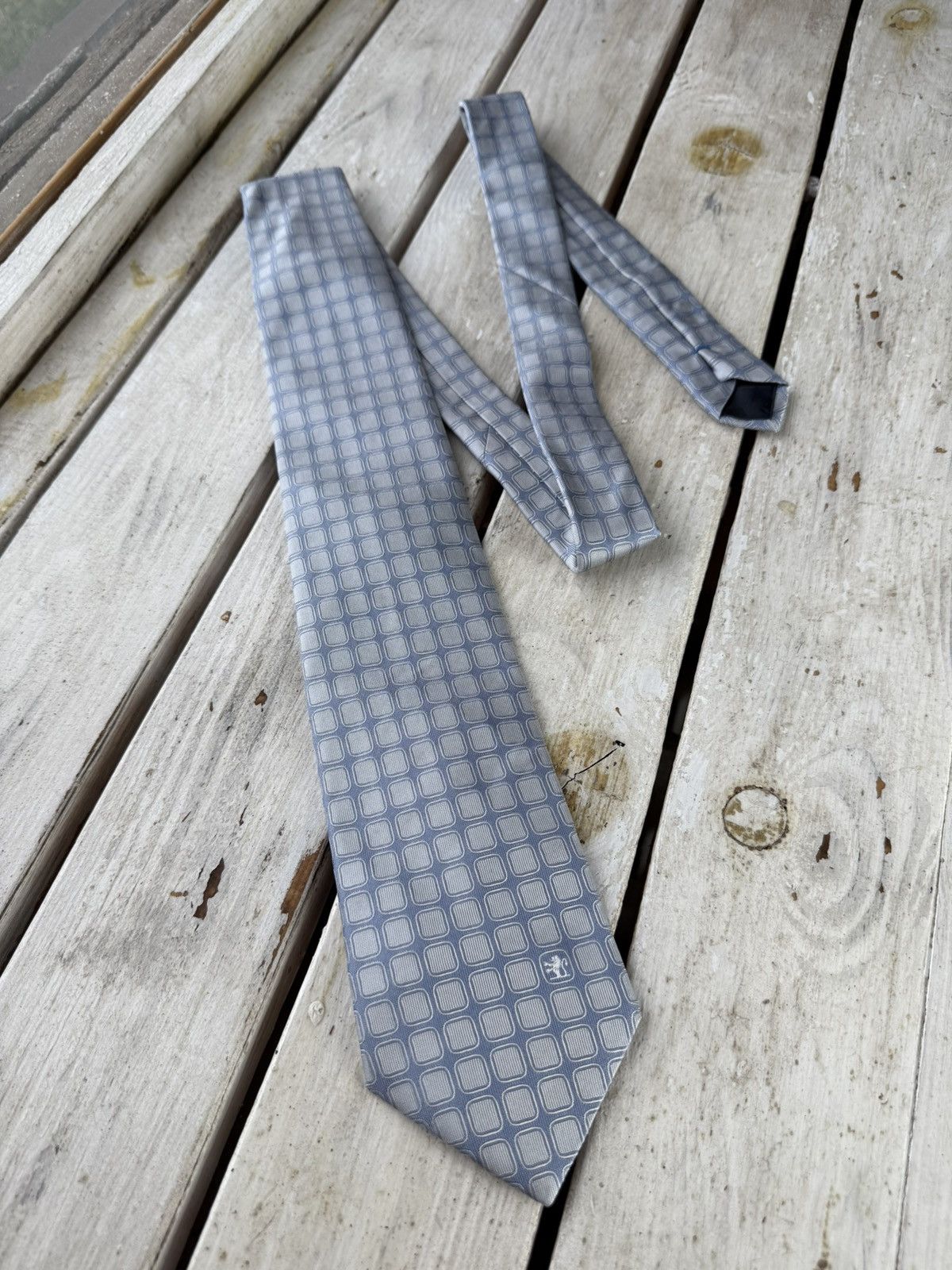 Designer × Lanvin Lanvin Paris Tie Red Silk Geometric Pattern Made in France Size ONE SIZE - 1 Thumbnail