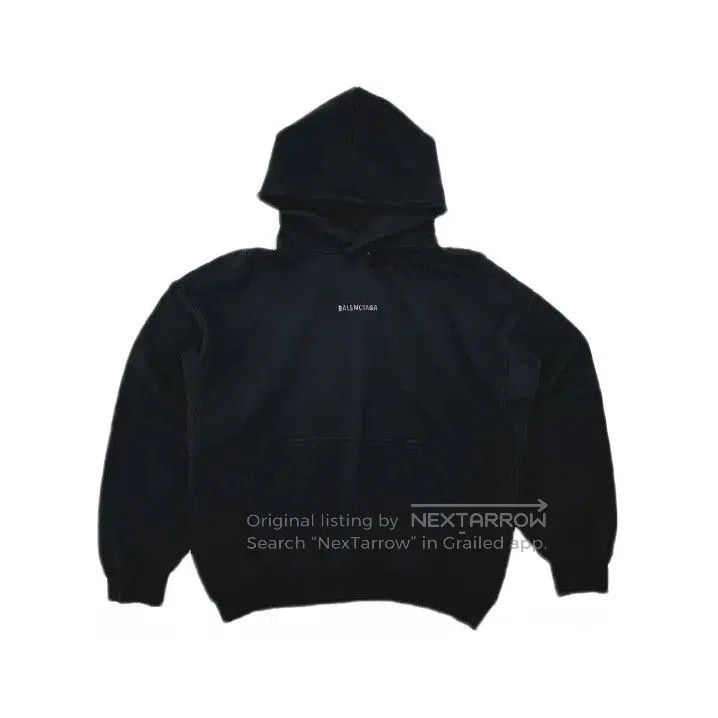 Balenciaga Balenciaga Black Oversized Hoodie with Logo. Size US XS / EU 42 / 0 - 2 Thumbnail