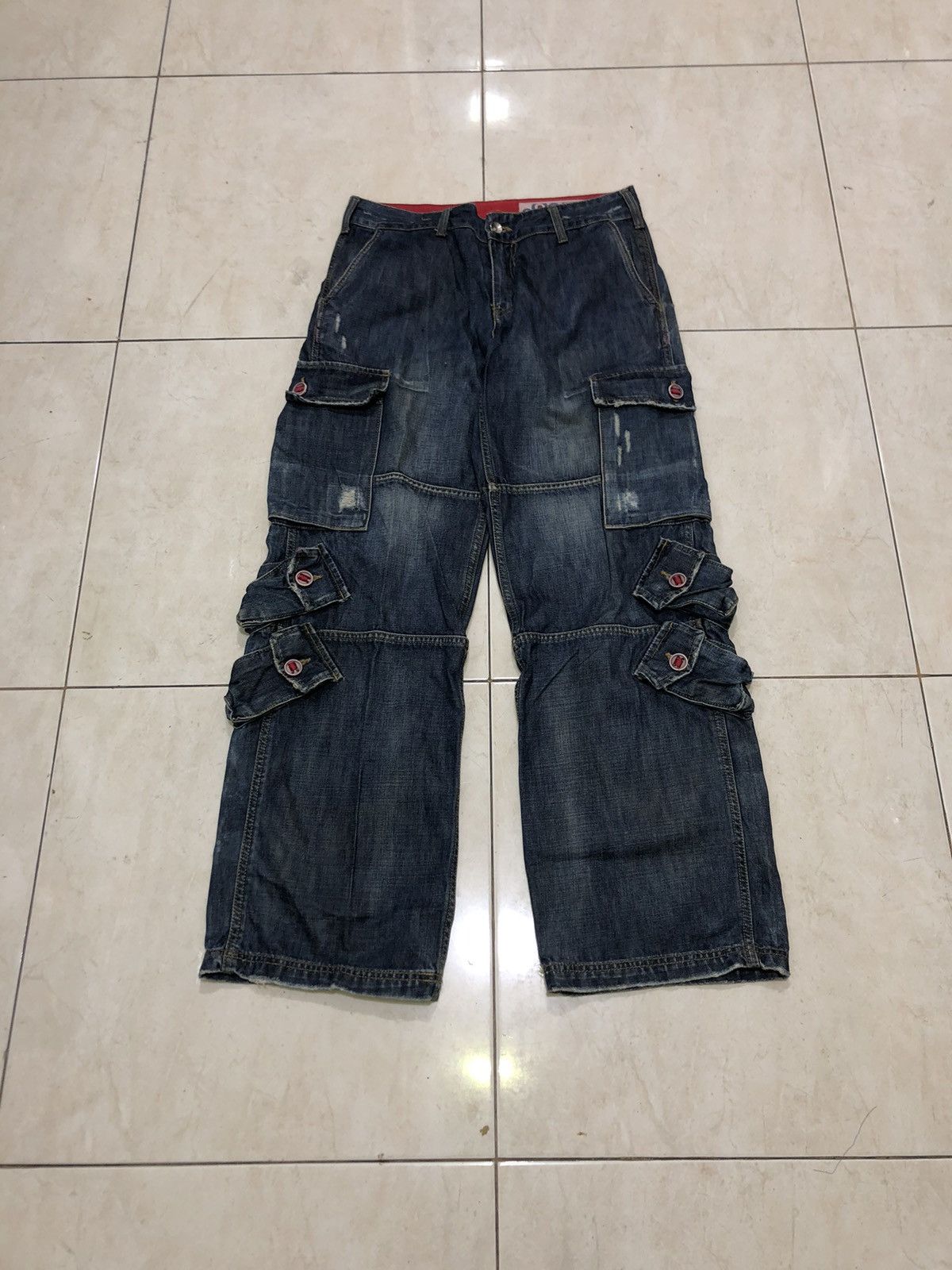 LOWBOX a.n.b newyork 10 pocket Baggy cargo denim Size US 33 - 1 Thumbnail