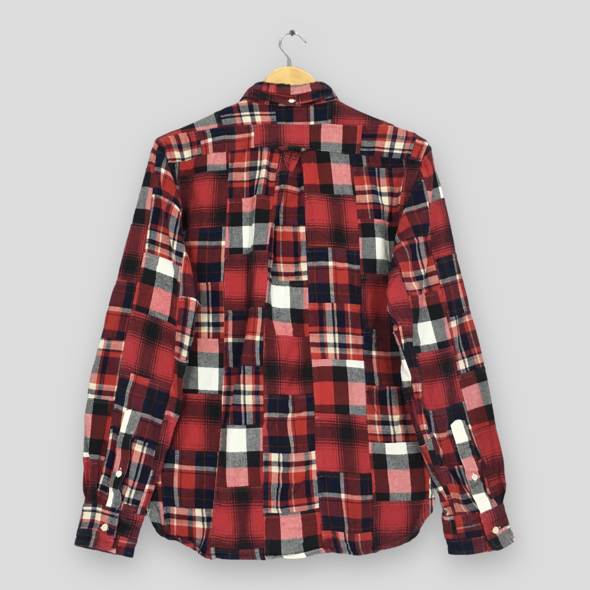 Beams Plus × Flannel × Japanese Brand Vintage Beams Japan Patchwork Checkered Flannel Shirt Small Size US S / EU 44-46 / 1 - 7 Thumbnail