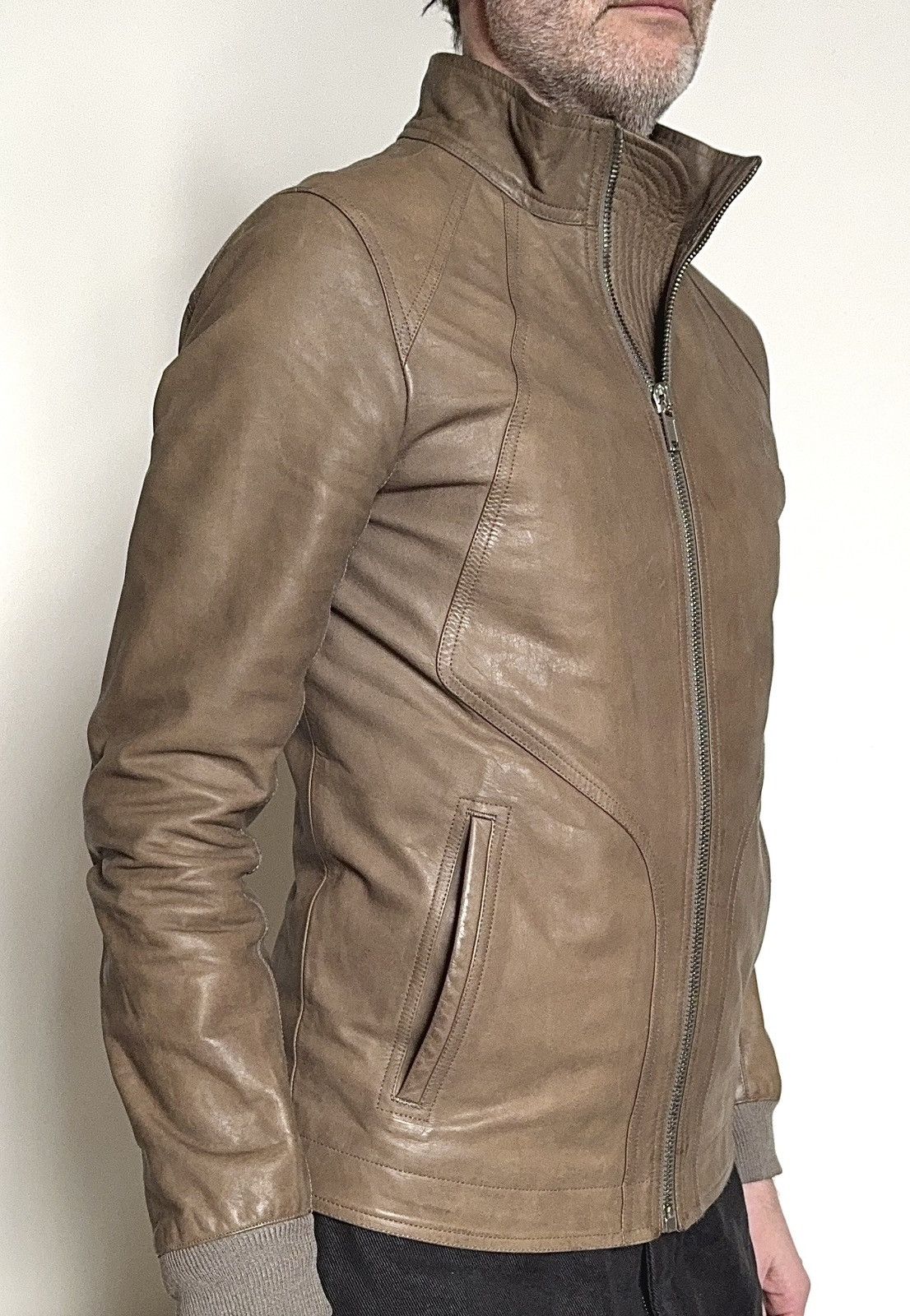 Rick Owens Rick Owen’s dark dust bike leather jacket Size US M / EU 48-50 / 2 - 6 Thumbnail