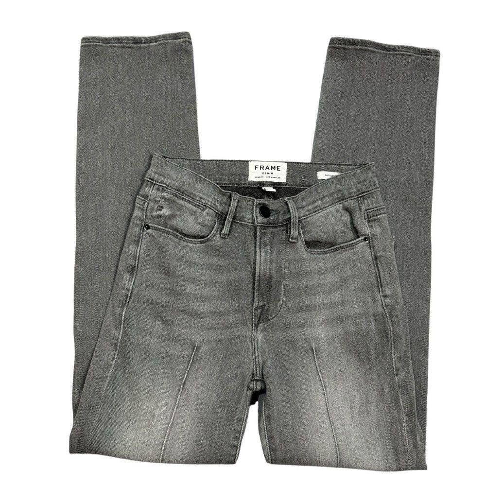 Frame FRAME Le High Straight in Shattuck Jeans Size 24 Size 24" / US 00 / IT 34 - 3 Thumbnail