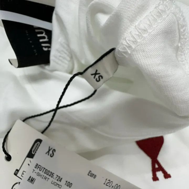 AMI AMIPARIS White Comfortable Cotton T-Shirt -2507 Size US XS / EU 42 / 0 - 4 Thumbnail